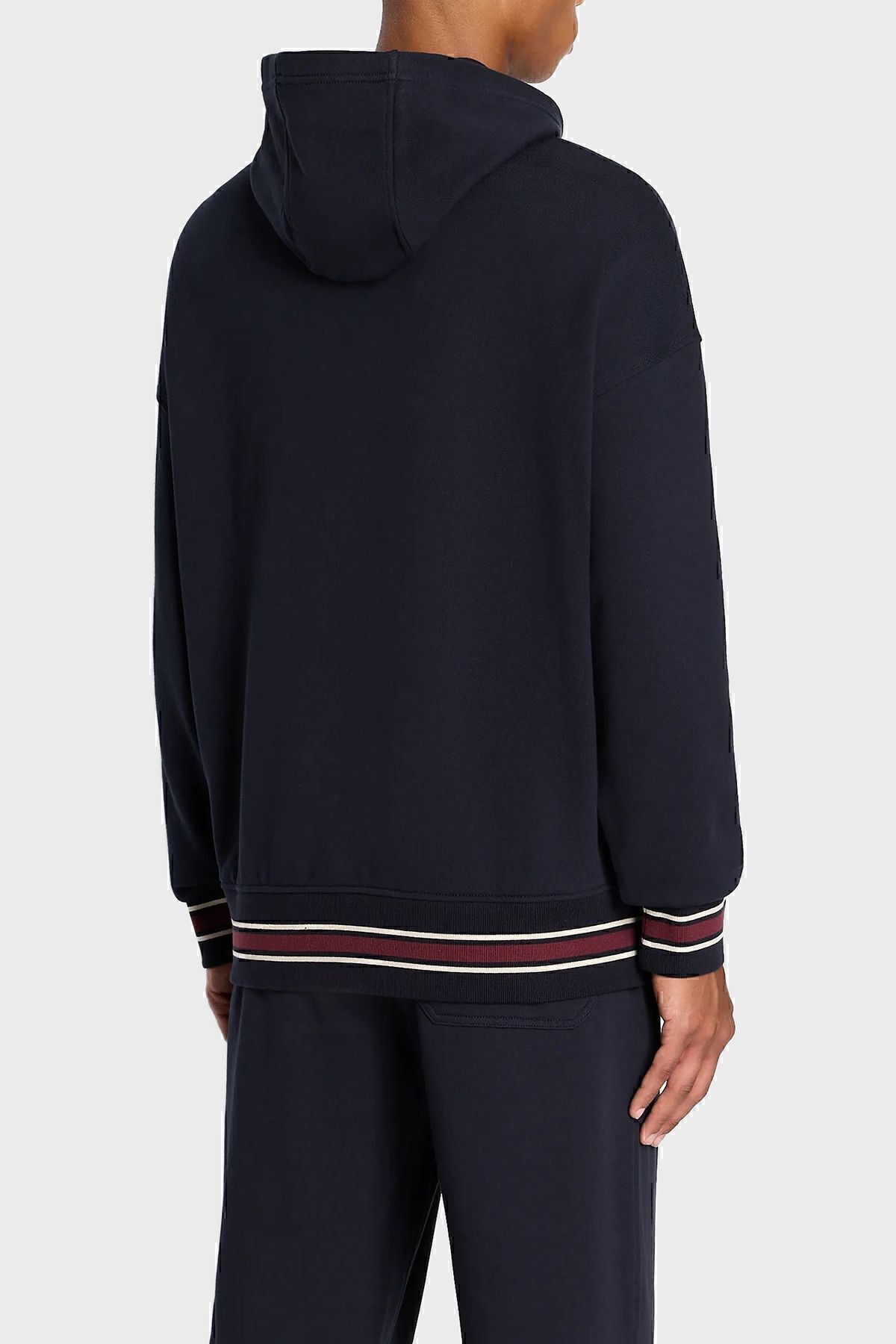 سویشرت آبی مردانه نیش پنبه ای با روکش معمولی مناسب عرق 6rzmjf zjdpz 1510 Armani Exchange