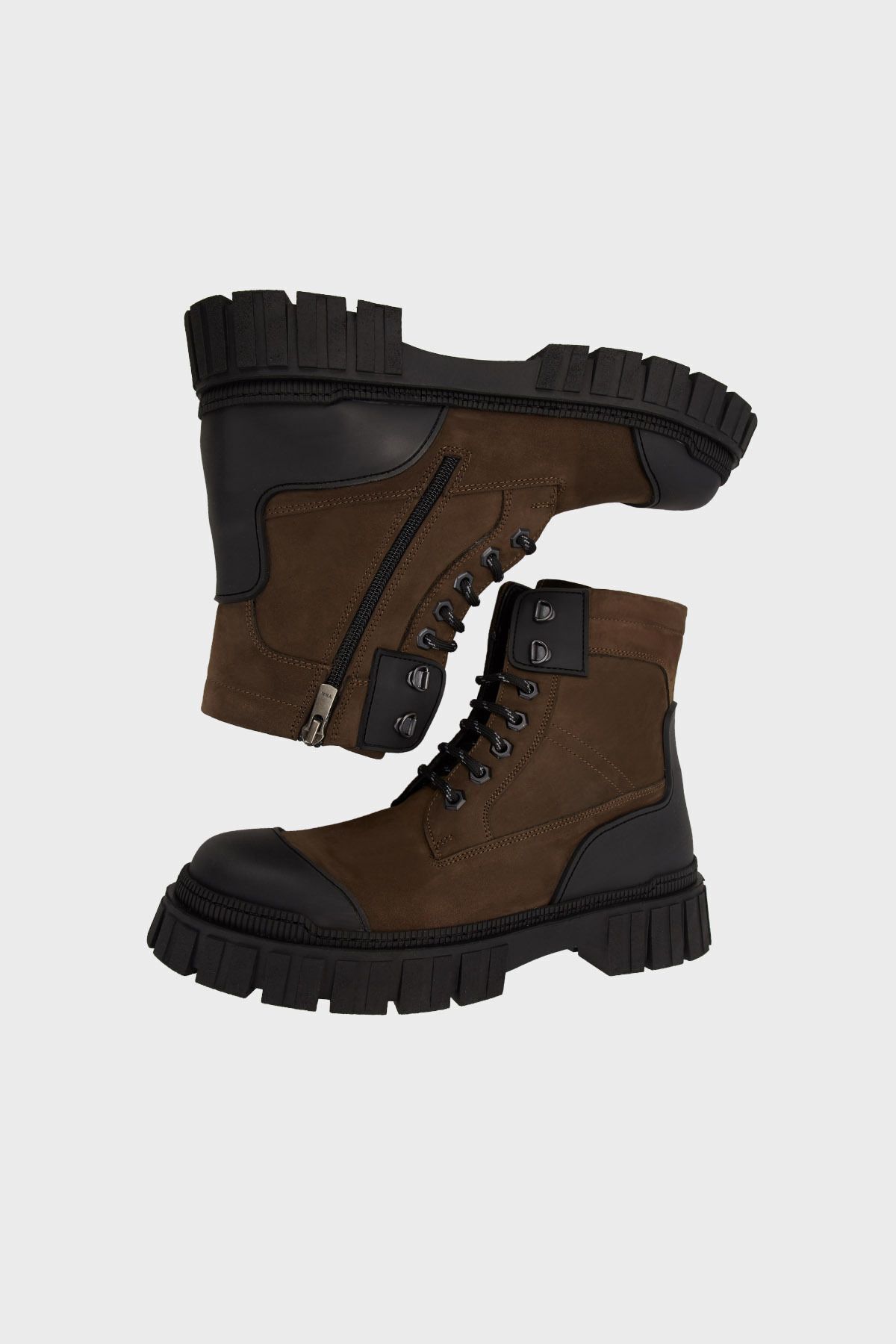 JAMES FRANCO-James & Franco Zippered Nubuck Δερμάτινες Μπότες Ανδρικές ΜΠΟΤΕΣ 5409312 Τ 5