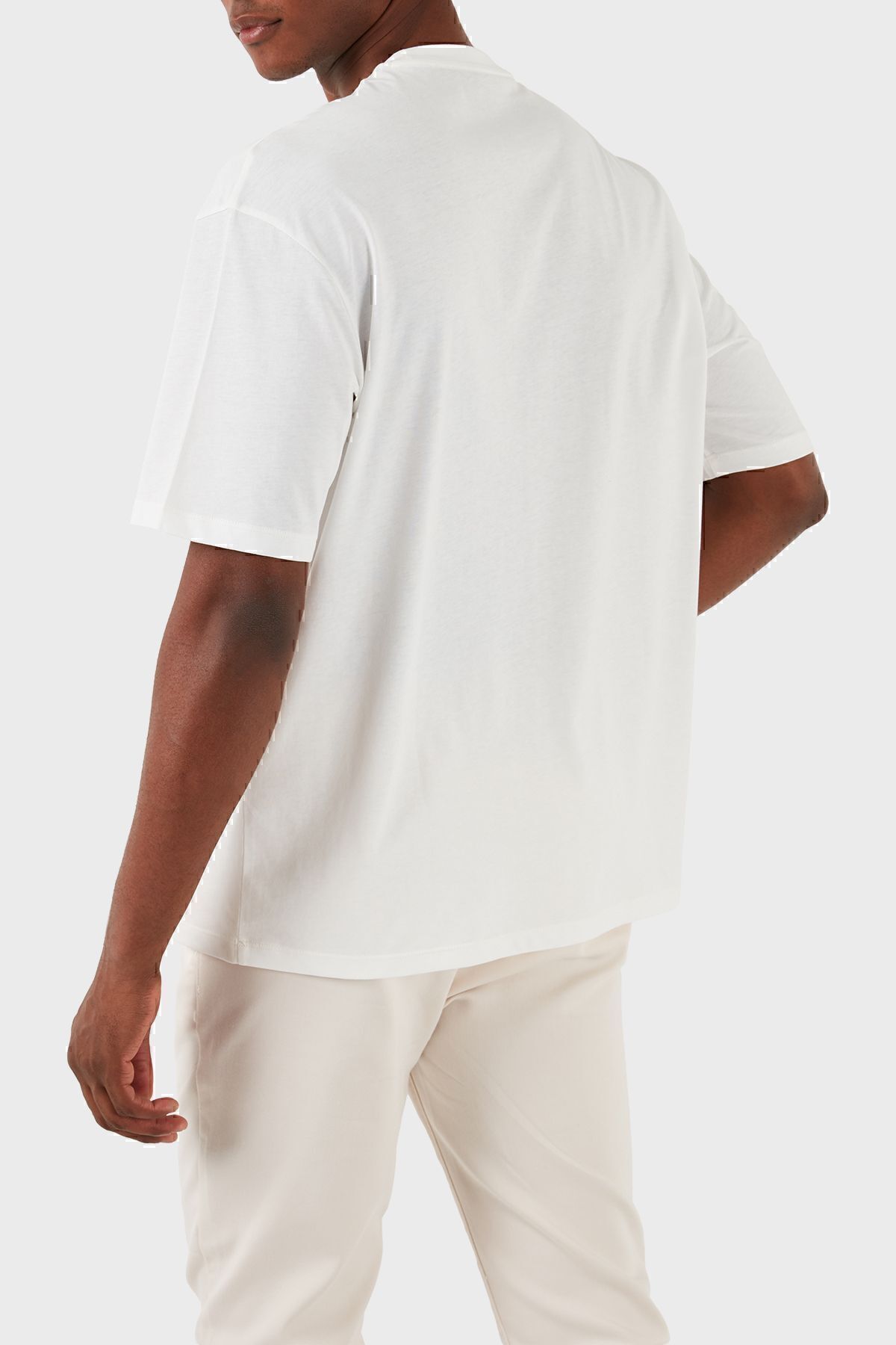 تی شرت سفید مردانه پنبه تطبیق یقه پیراهن 3dzthn zj8ez 1116 Armani Exchange