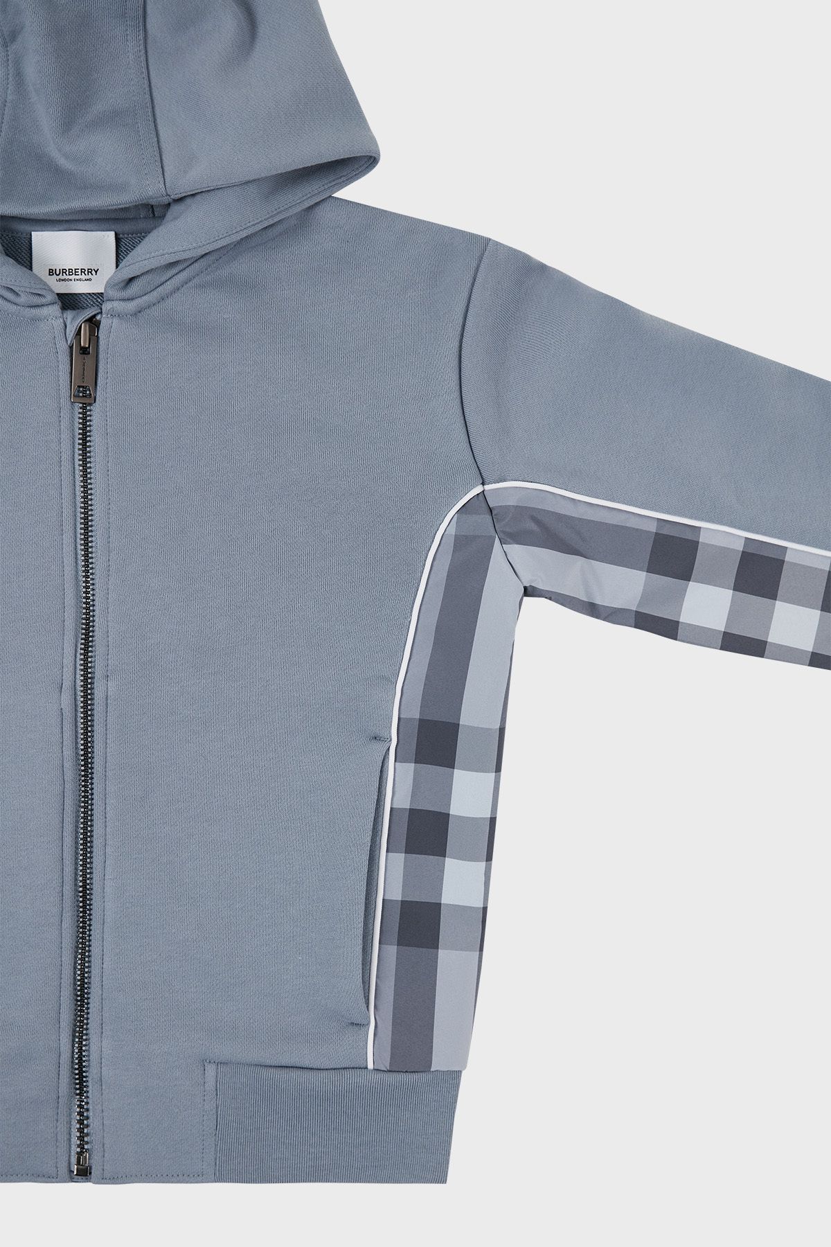 Burberry Pamuklu Fermuarl Kapu onlu Cocuk Sweat SWEAT 8047429 SHALE BLUE Fiyat Yorumlar Trendyol