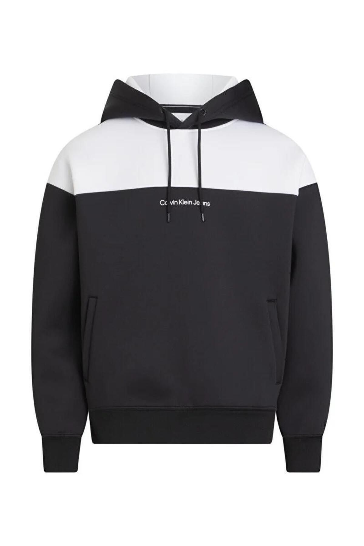سویشرت مشکی مردانه مسدود کردن هود فضا اورجینال Calvin Klein