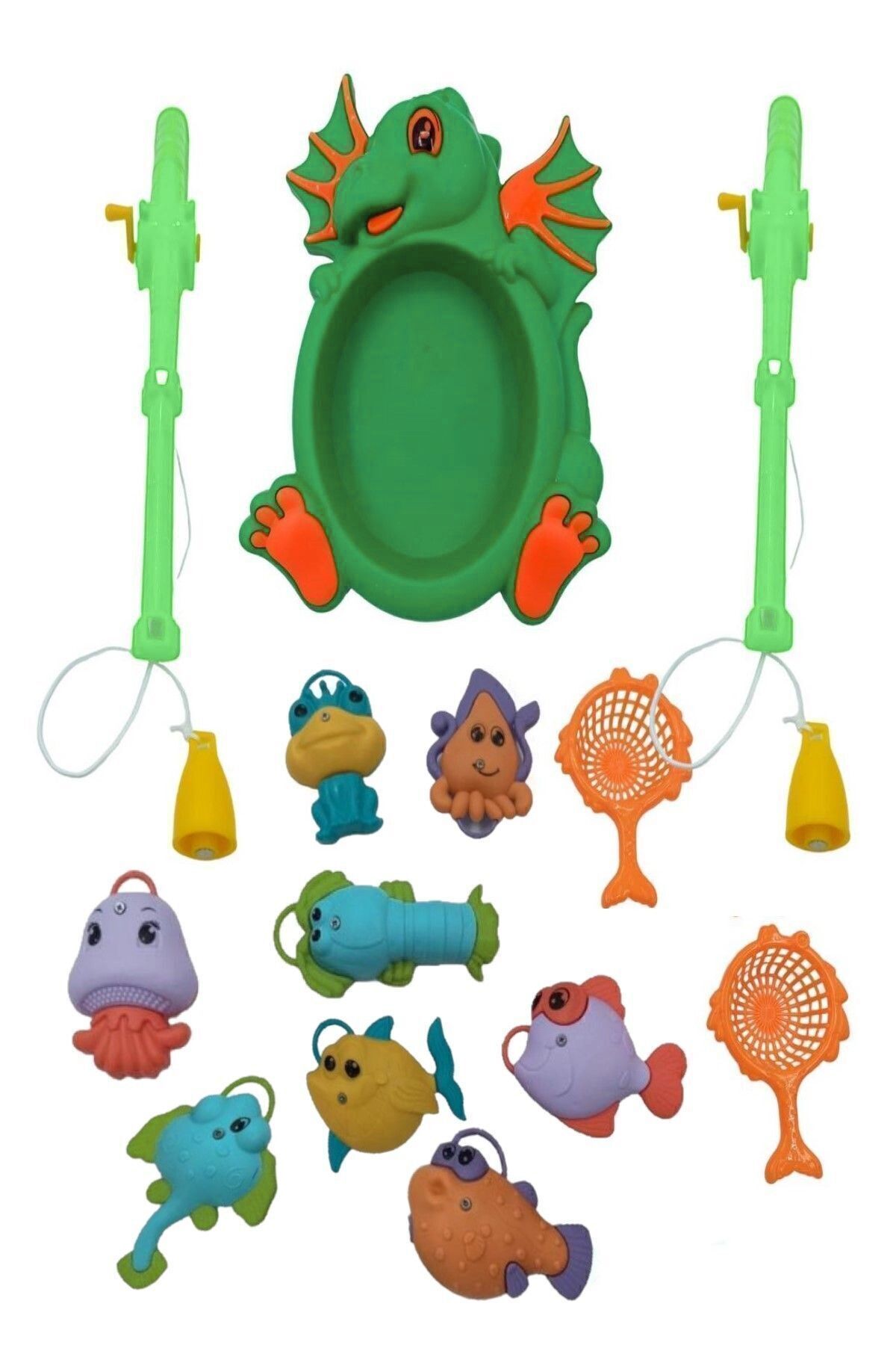 Bundera Balık Tutma Yakalama Oyunu 12 Parça Mıknatıslı Oltalı Deniz Canlıları Eğlenceli Eğitici Oyuncak fotoğrafı 3 (önizleme)