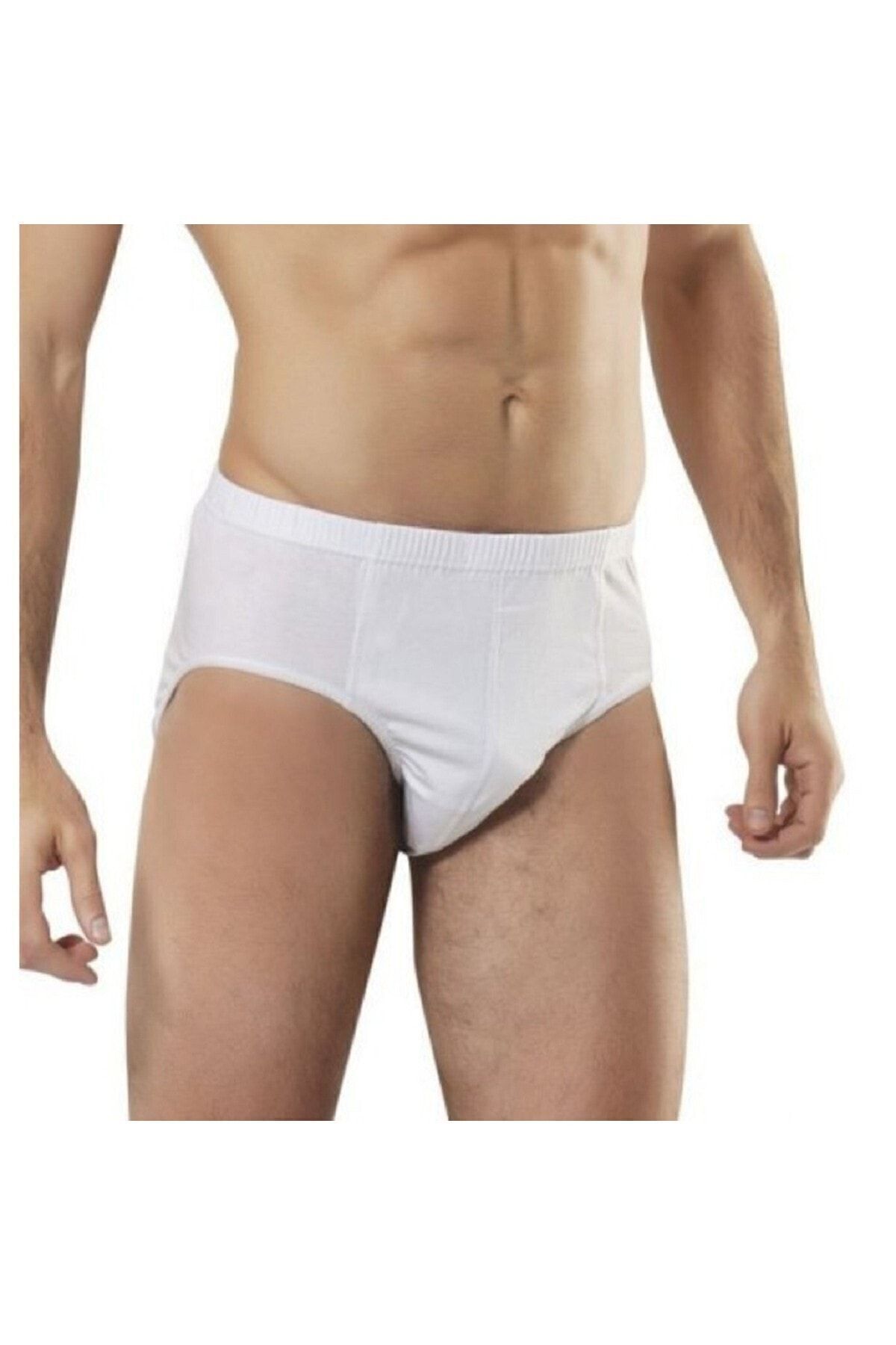 Berrak Erkek Beyaz Pamuklu Klasık Slip 6'lı