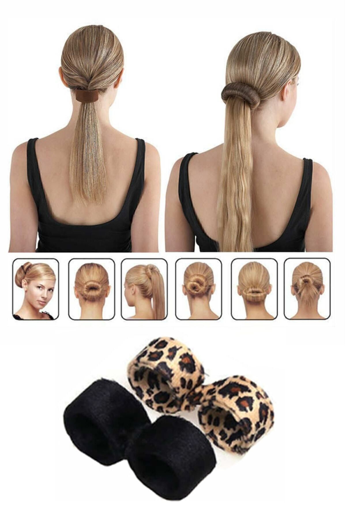 Bundera-Bun Buckle 2 Pack Hair Styling Buckle Hairagami Practical Magic Hair Buckle Band Bun Making Buckle 3