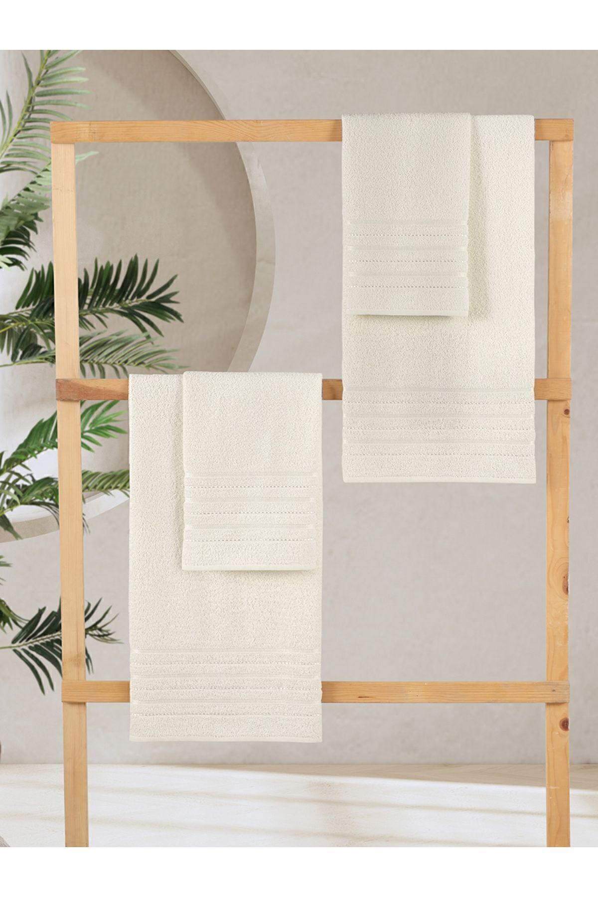 MODALİN-4dílná sada osušek Dora Cream - 70x140 3