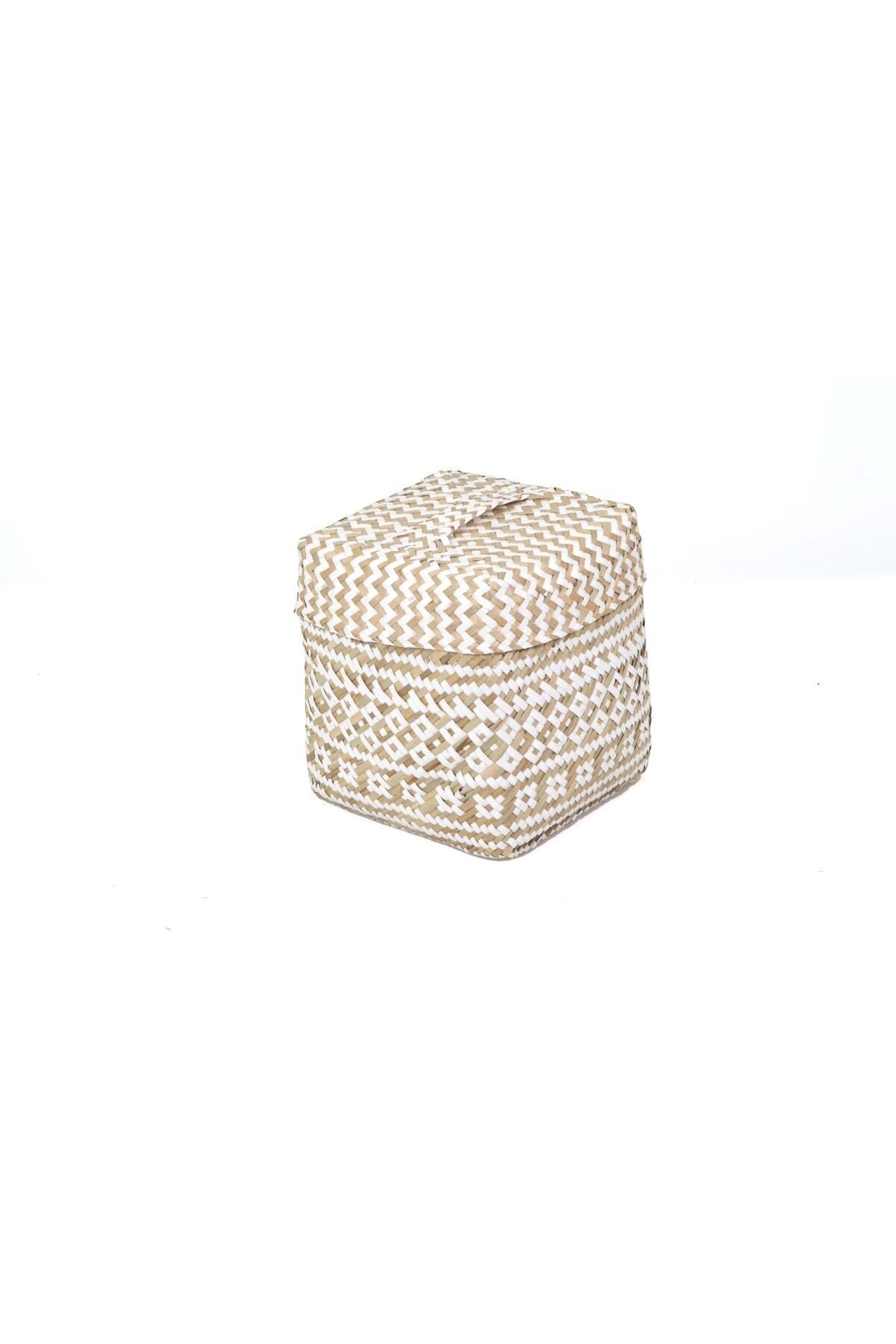 KANCAEV-White Small Square Basket - Soft Body and Lid 5