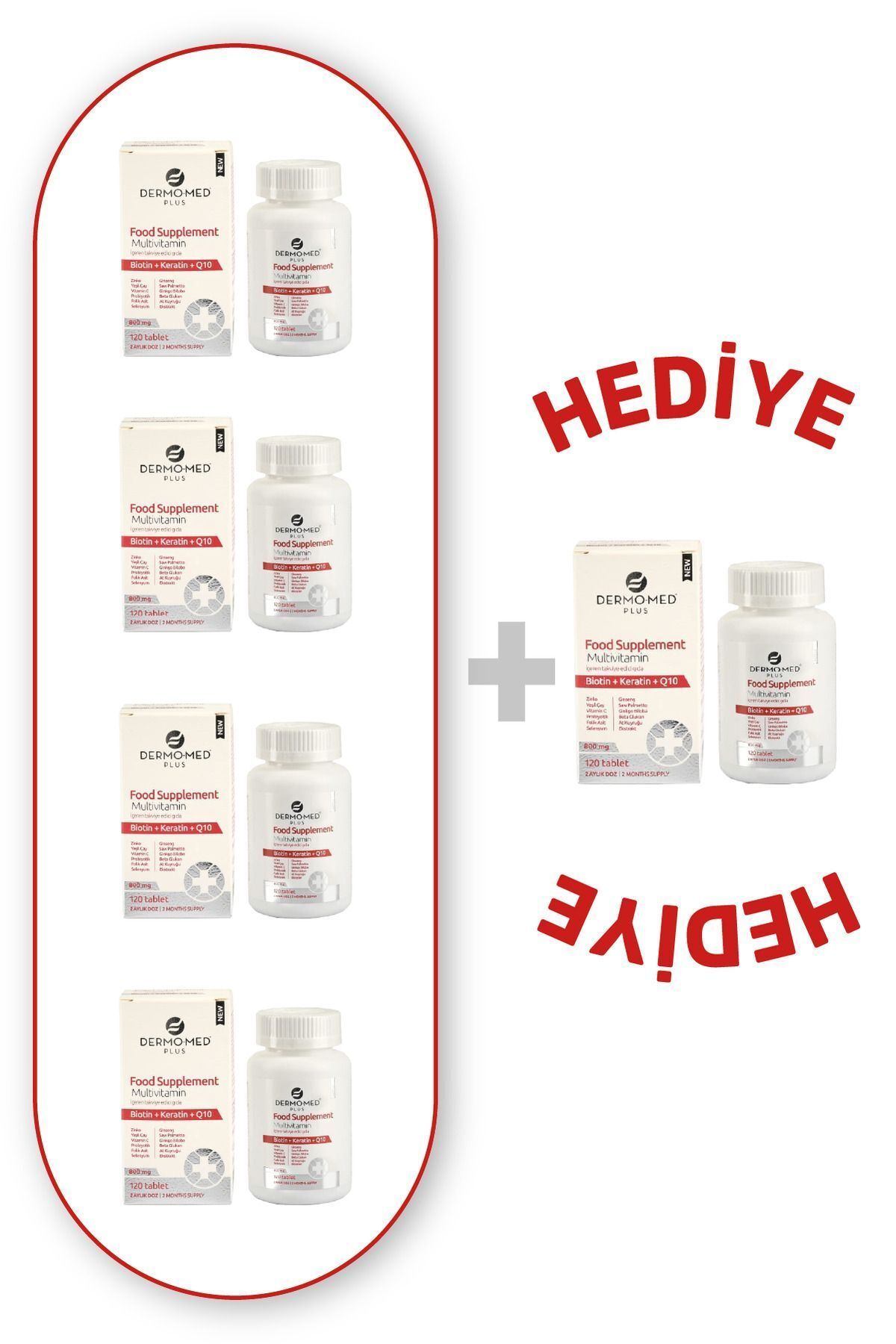 Dermomed Dermo-med Plus Multivitamin 60 Tablet (4 Adet 1 Adet )