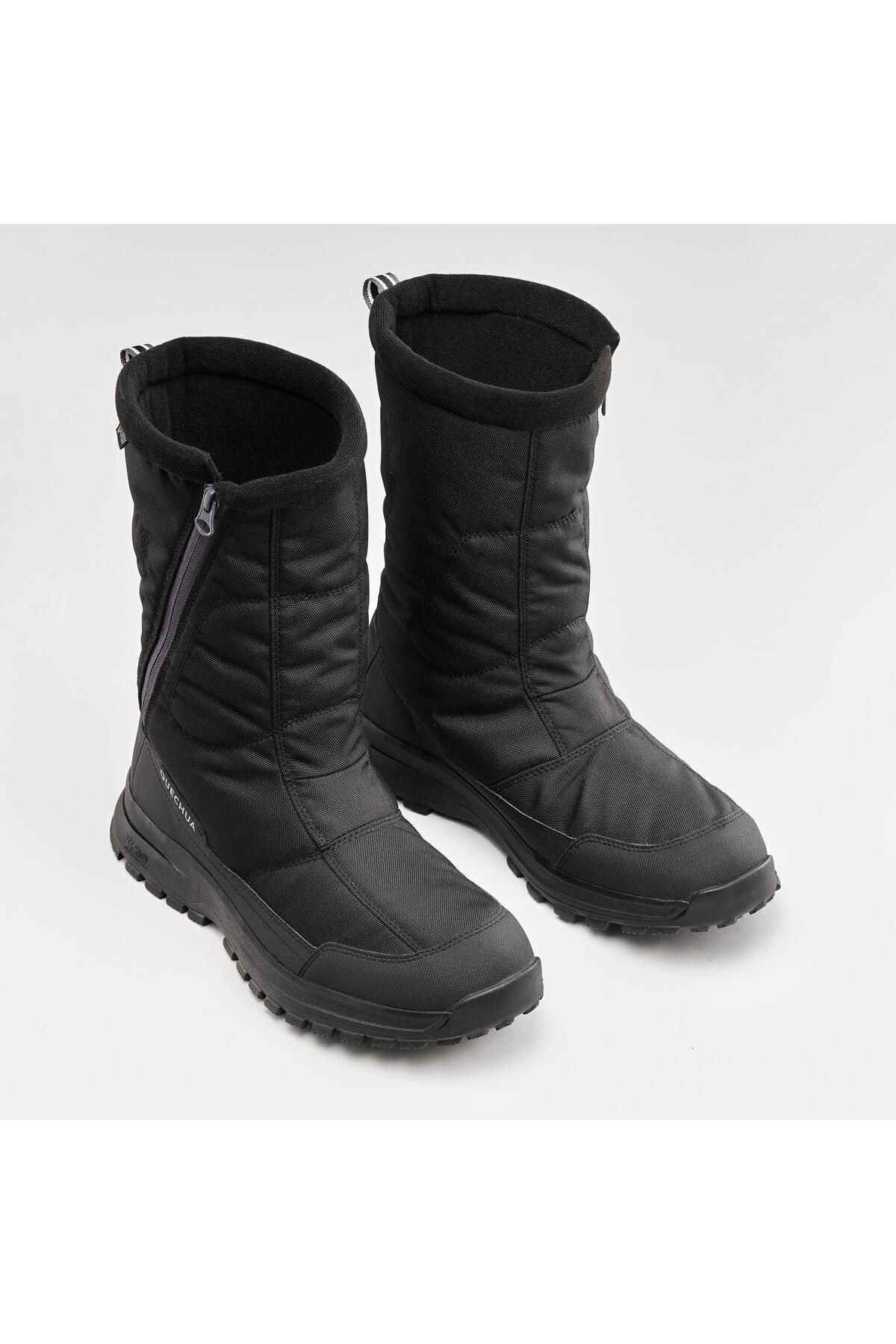 Erkek Outdoor Kar Botu - Su Geçirmez - Siyah - Sh100 Zip