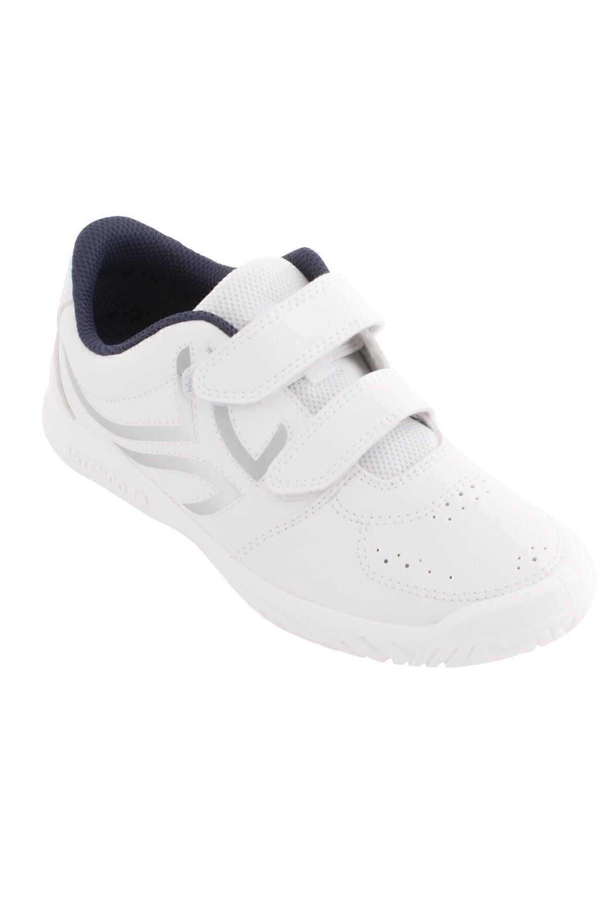 کفش تنیس سفید دخترانه و پسرانه بچگانه كتانى ورزشى ان مدل Artengo Ts100 Decathlon