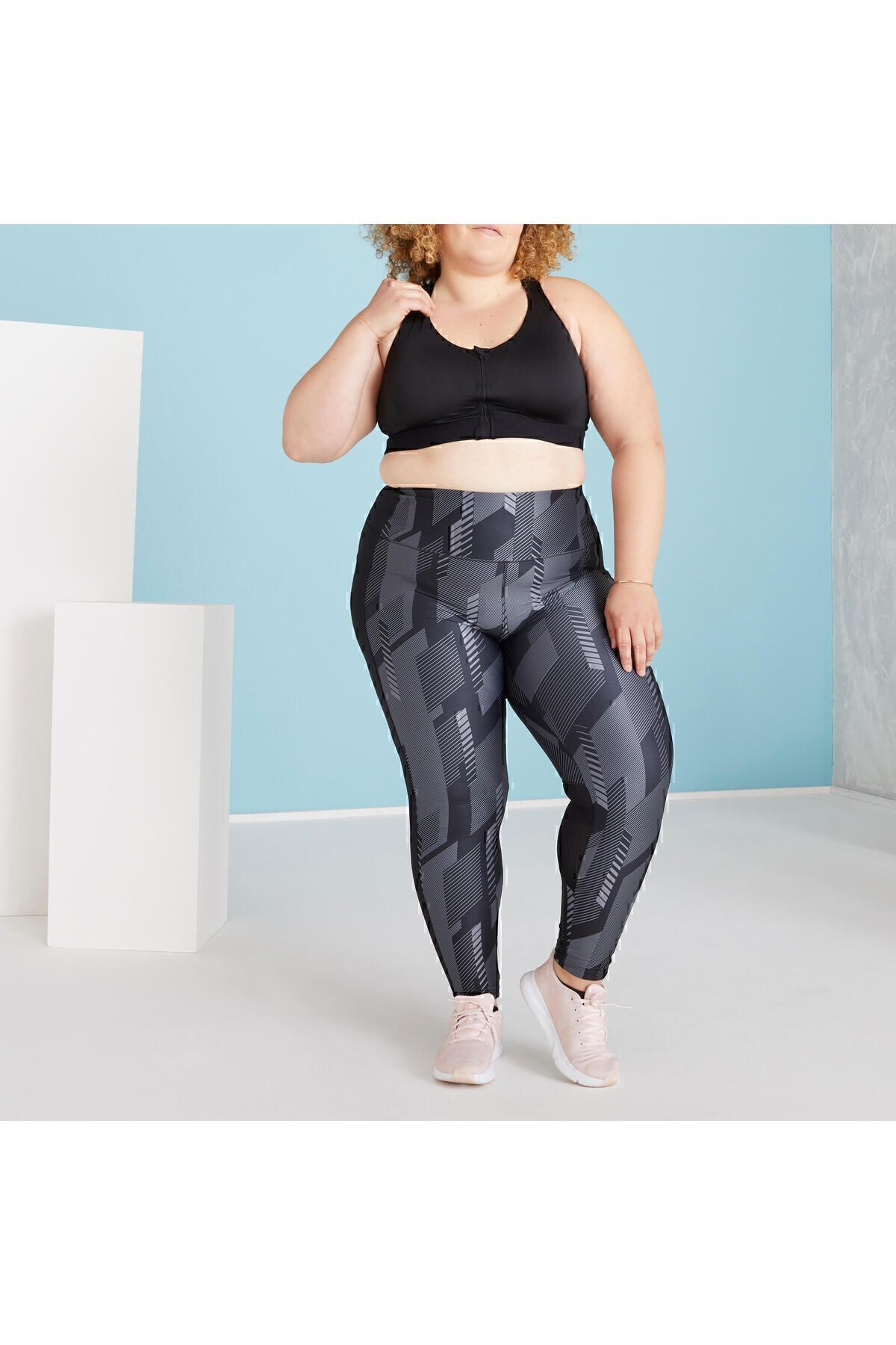Decathlon Siyah Büyük Beden Fermuarlı Sporcu Sütyeni (BRA) 920 - Fitness Kardiyo görsel 6