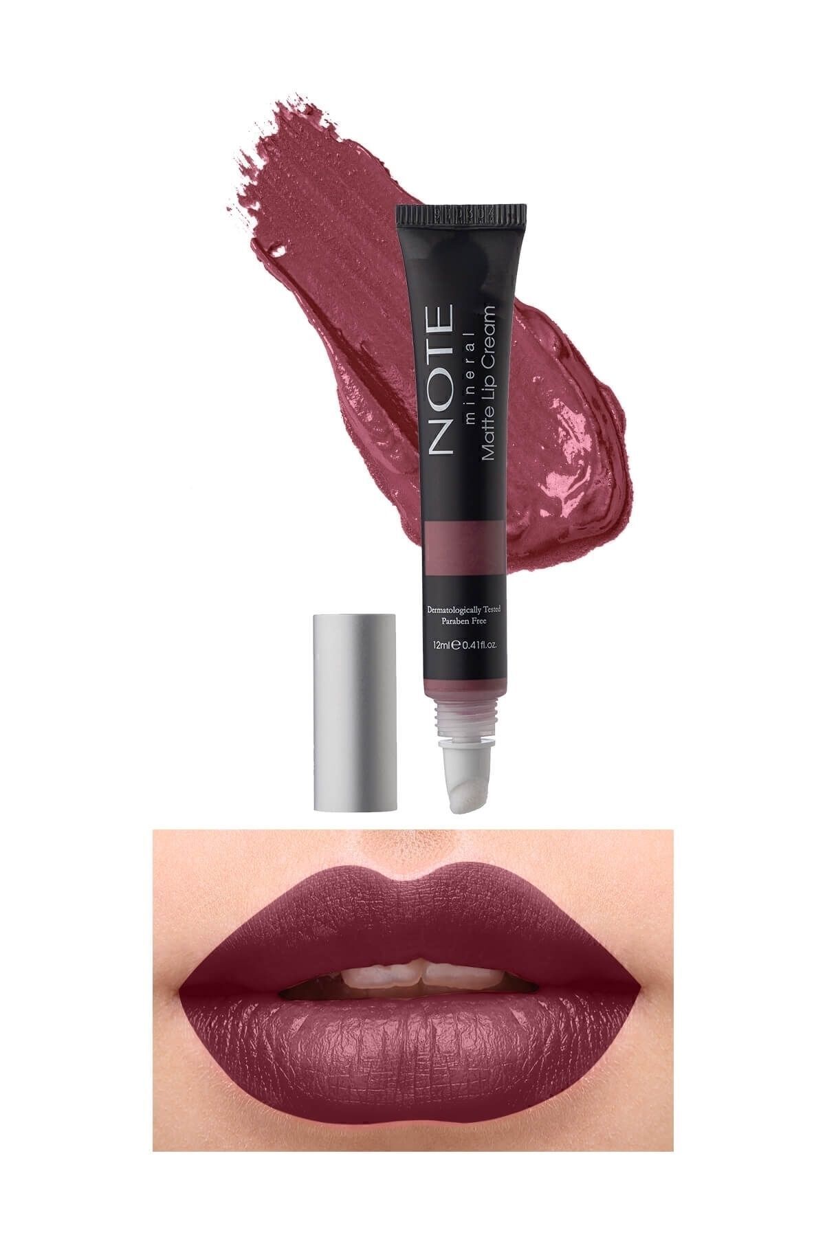 NOTE-Mineral Matte Lip Cream Semi Matte Finish Liquid Lipstick 03 Rose Sorbet - Pink 1
