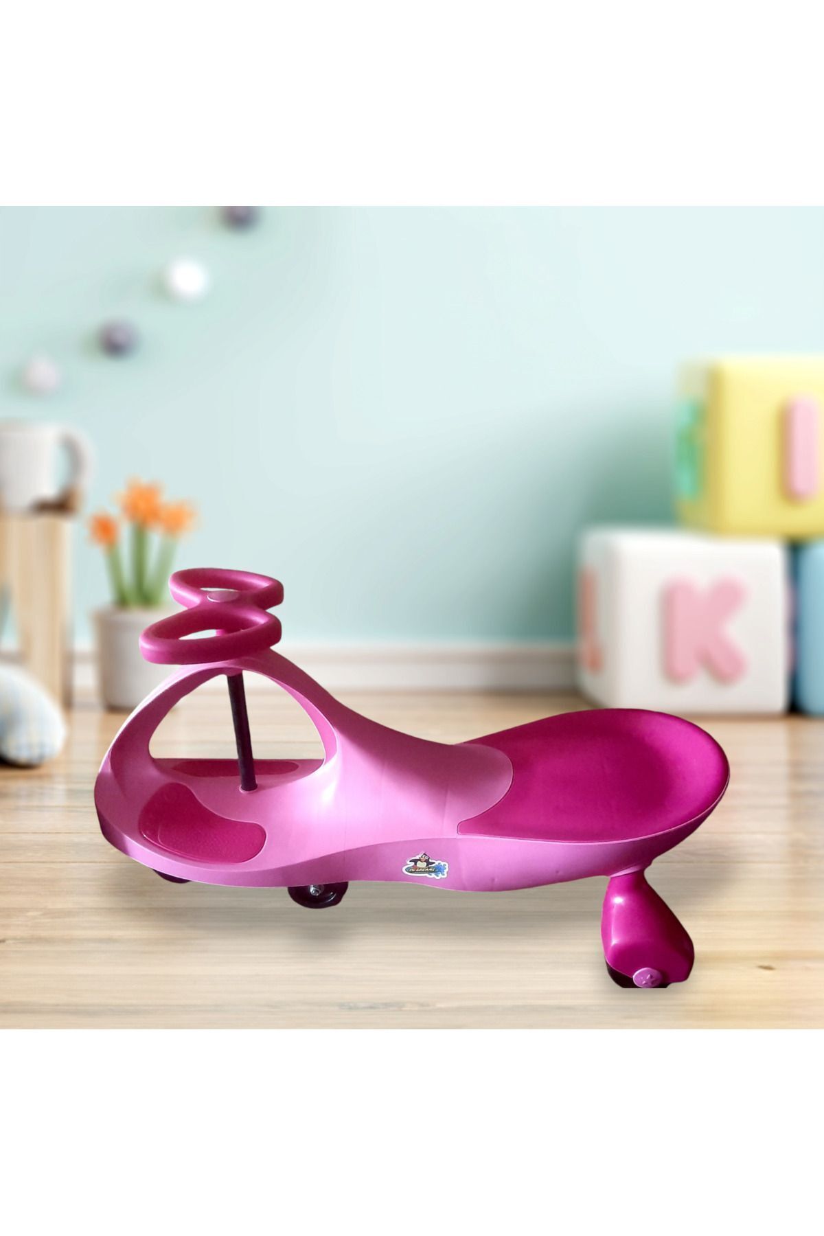 Plazma Car Swing Car Pembe