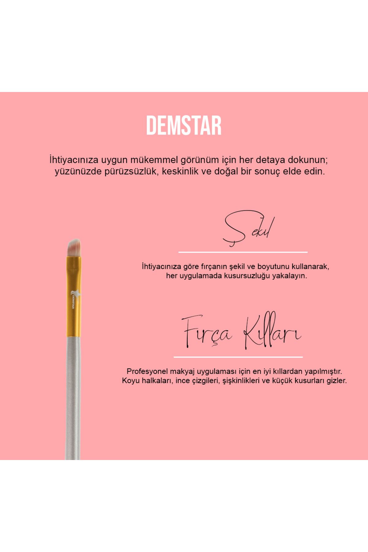 Professional Makeup Brush Champagne Açılı Eyeliner Makyaj Fırçası No:19 — CHAMP07 — تصویر 3 از 7