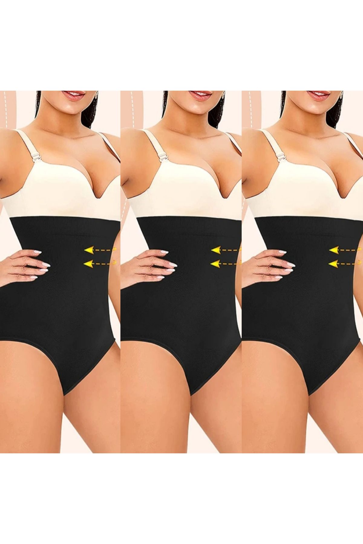 3pcs 2 Size Slimming High Waist Trackless Panties Corset Shaper Slimming Wrapper