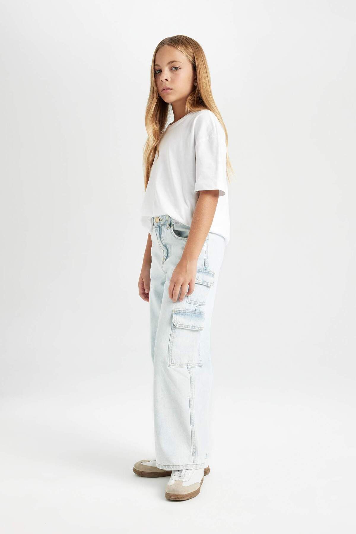 لباس مجلسی دخترانه آبی دفکتوDefacto | 3157175 اورجینال - تصویر 3