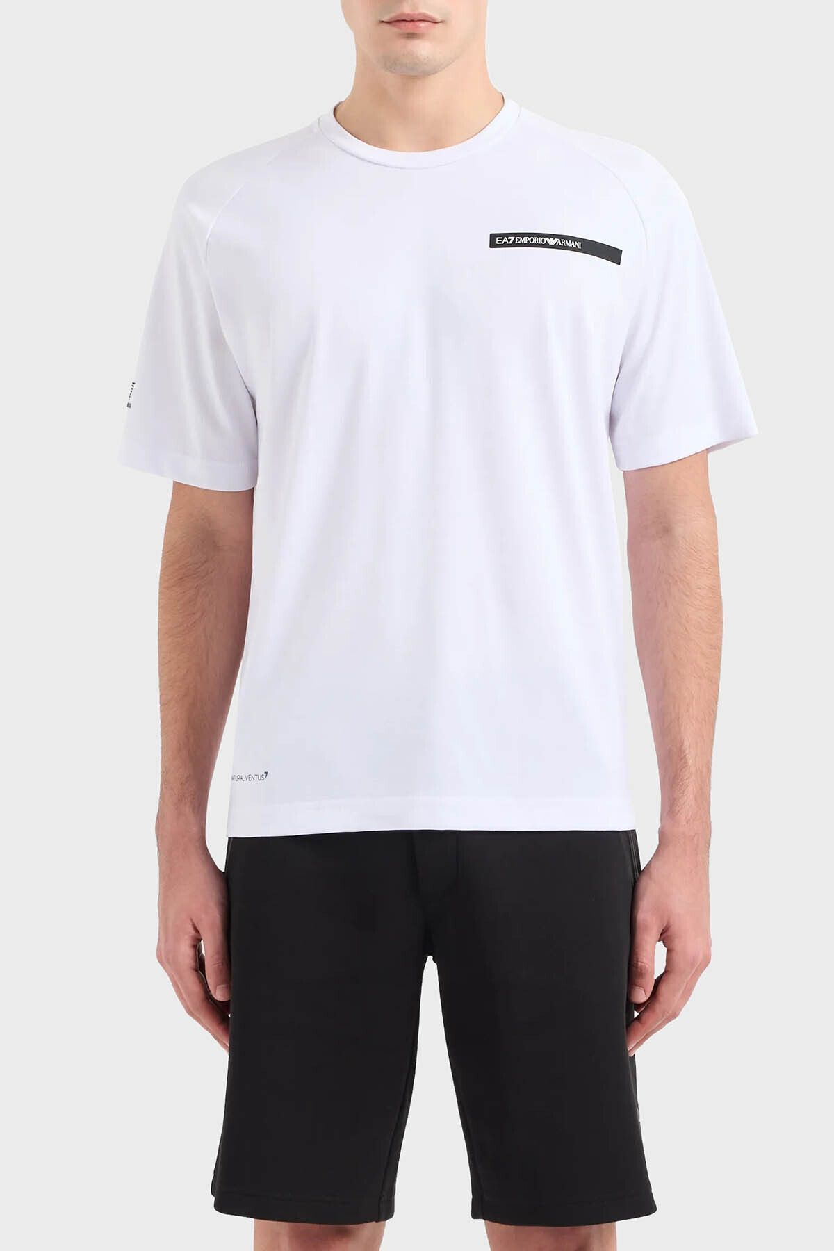 تی شرت مردانه تی شرت یقه بزرگ Fit Fit Crew 3DPT11 PJUYZ 1100 EA7
