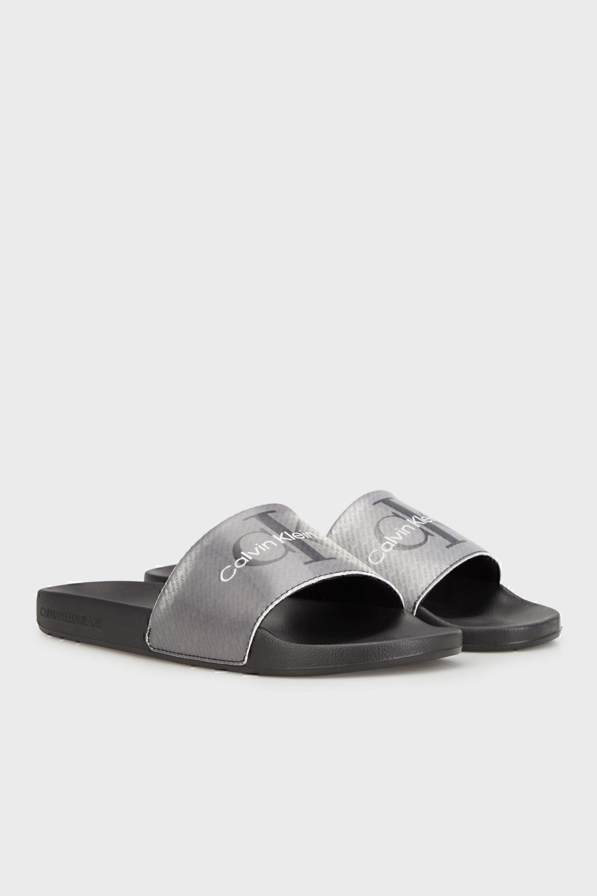 دمپایی سیاه مردانه مسطح با آرم YM0YM009530GN مردانههان YM0YM00953 0GN Calvin Klein