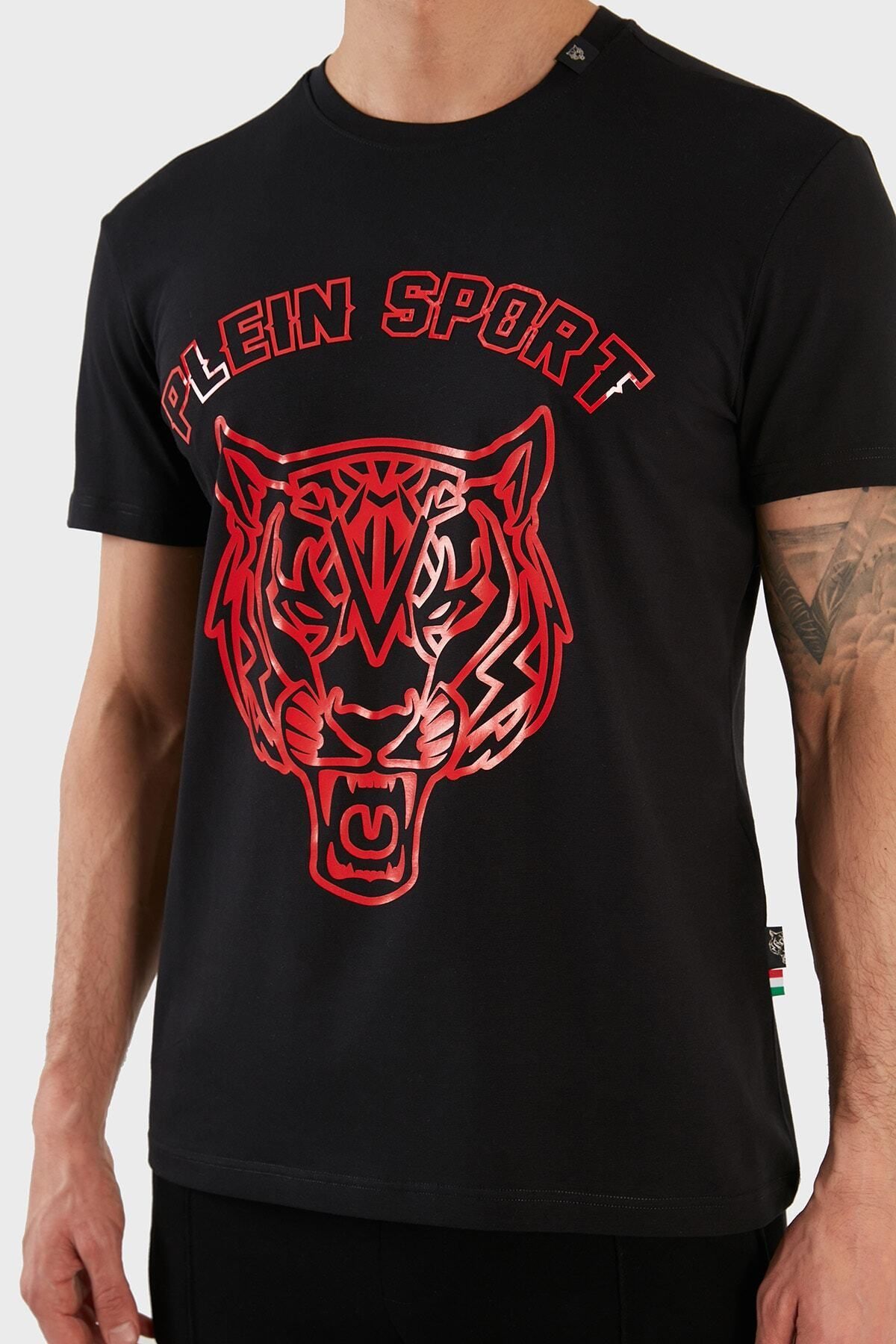 Plein Sport-Logo Crew Neck Cotton T Shirt Men's T Shirt Tips113ıt99 6