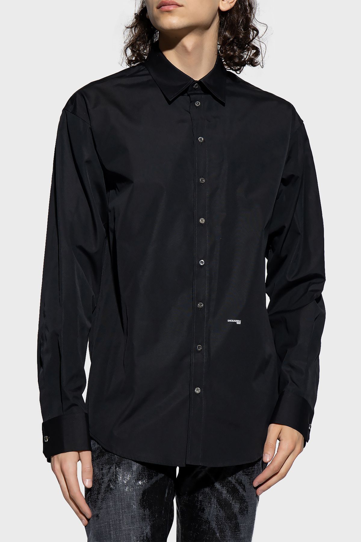 پیراهن 100% پنبه ای منظم با لوگو پیراهن مردانه S74DM0660 S36275 900 DSquared2