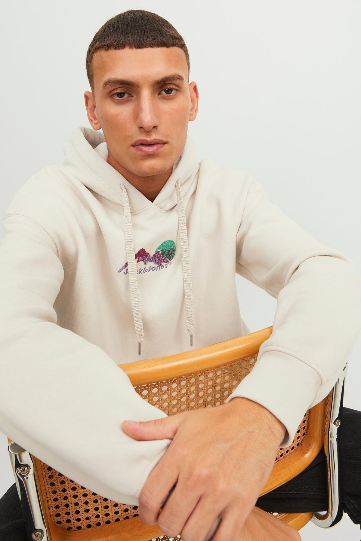 SWEAT مردانه SWEAT 12242357 Silverlake Relaxed Fit Hooded Jack & Jones