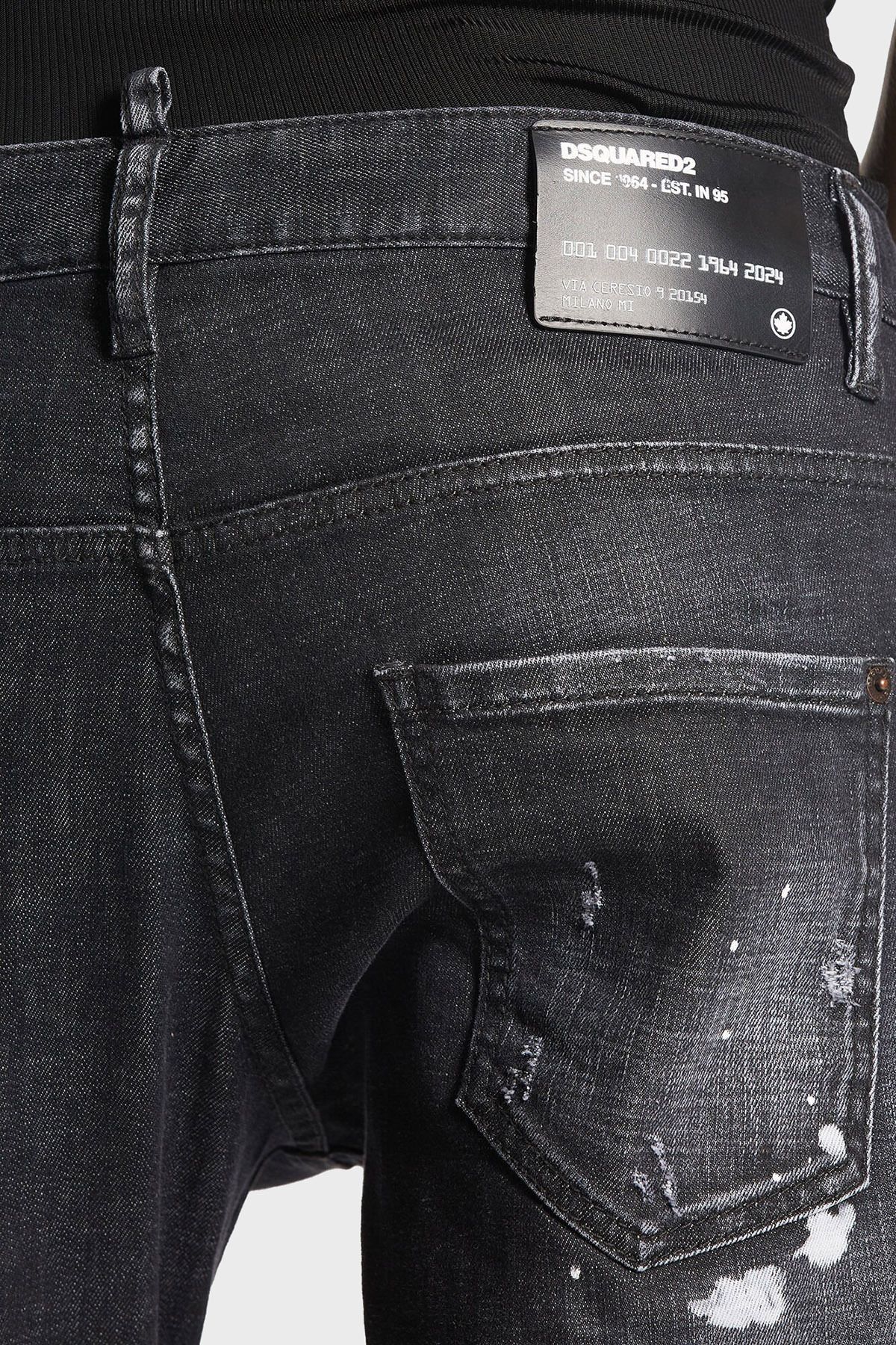 شلوار جین مشکی مردانه SLIM FIT 900 DSquared2