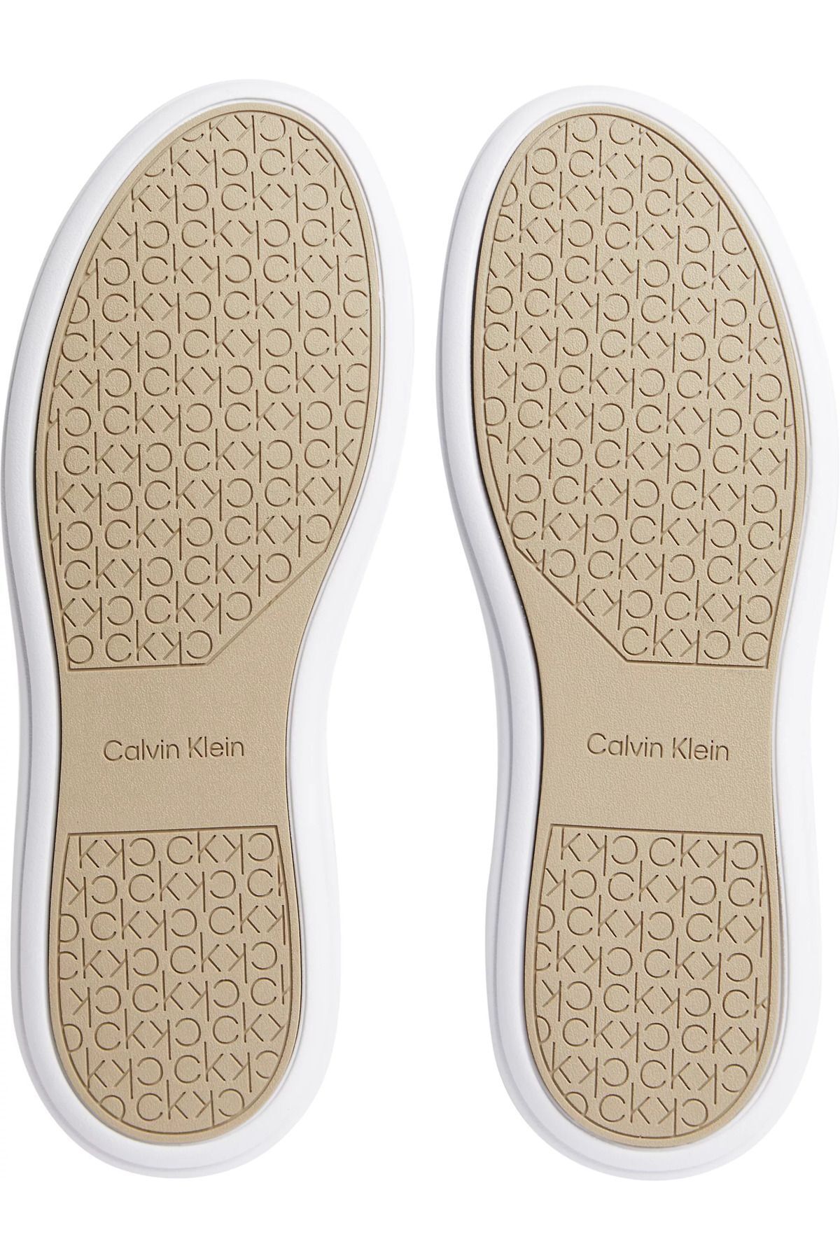 اسنیکر سفید مردانه آرم مارک کفش ورزشی با توری HM0HM01498 0LB Calvin Klein