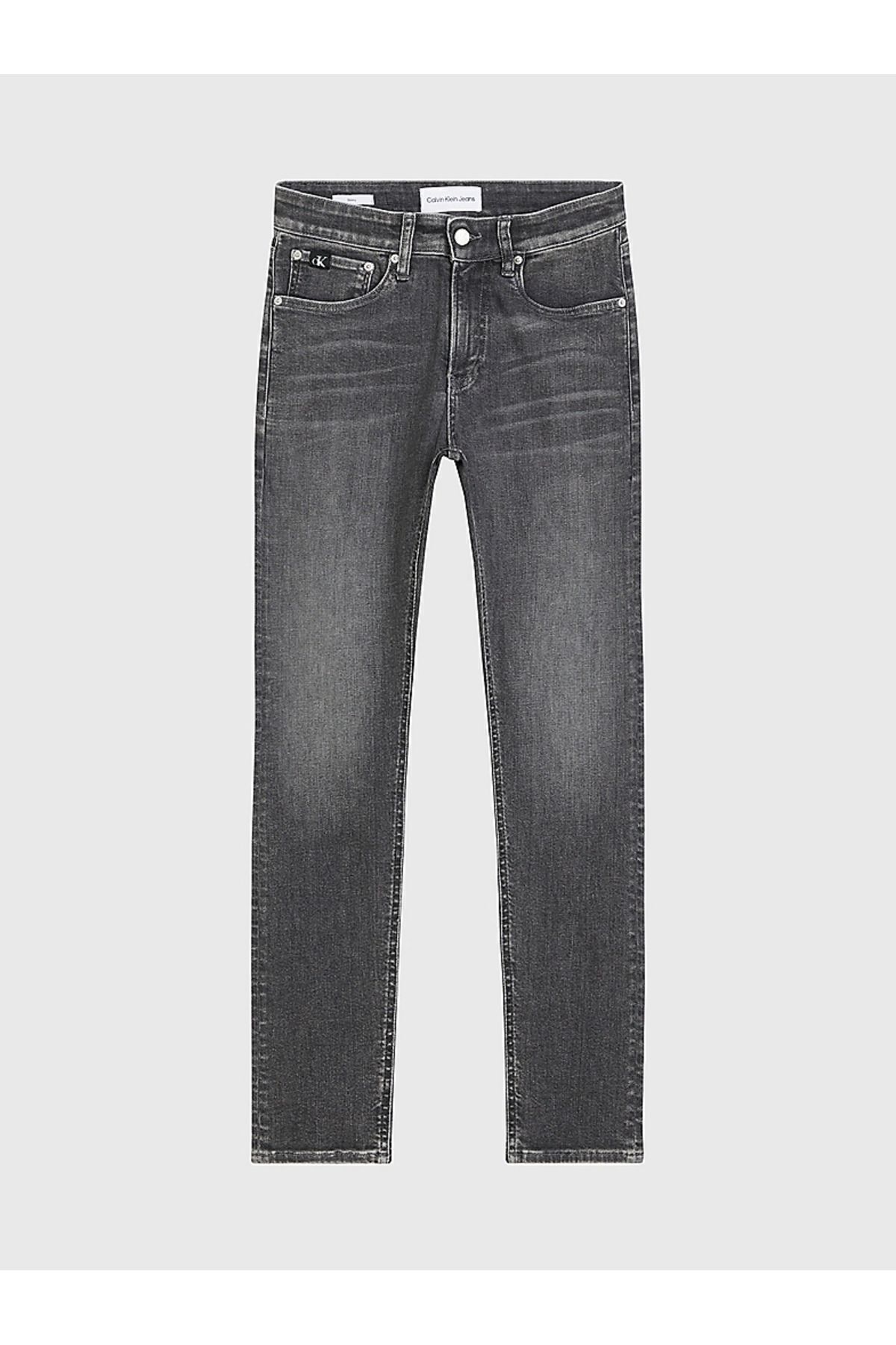 شلوار جین مردانه پارچه کمر نرمال مدل مسطح آبی J30J324199 1BZ Calvin Klein