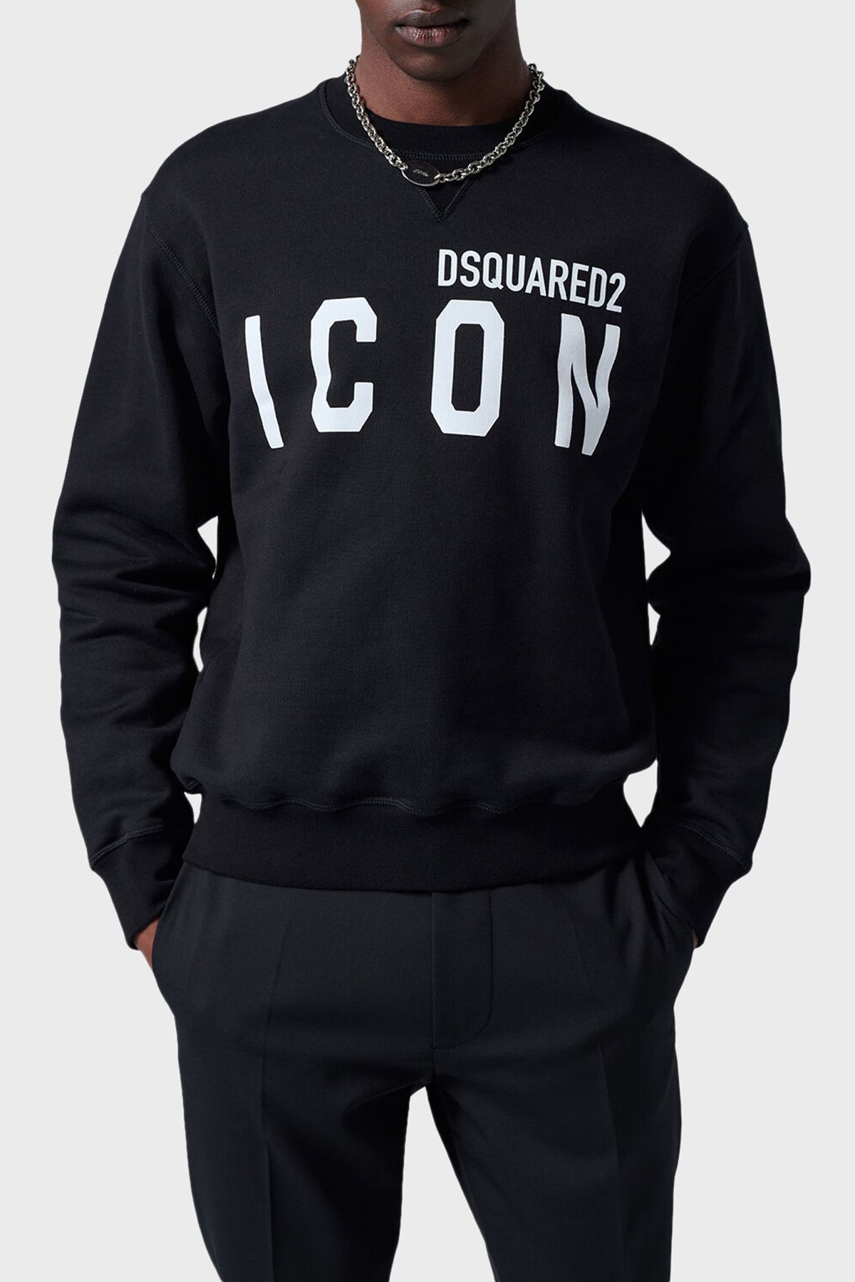 Sweat مردانه SWEAT S79GU0004 S25516 965 کتون معمولی فیت DSquared2