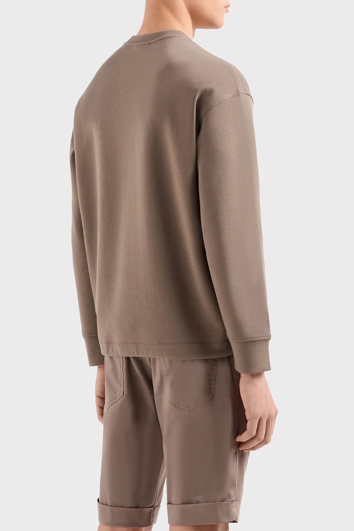 سویشرت چند رنگ مردانه پنبه به طور منظم مناسب یقه دوچرخه عرق 0440 Emporio Armani
