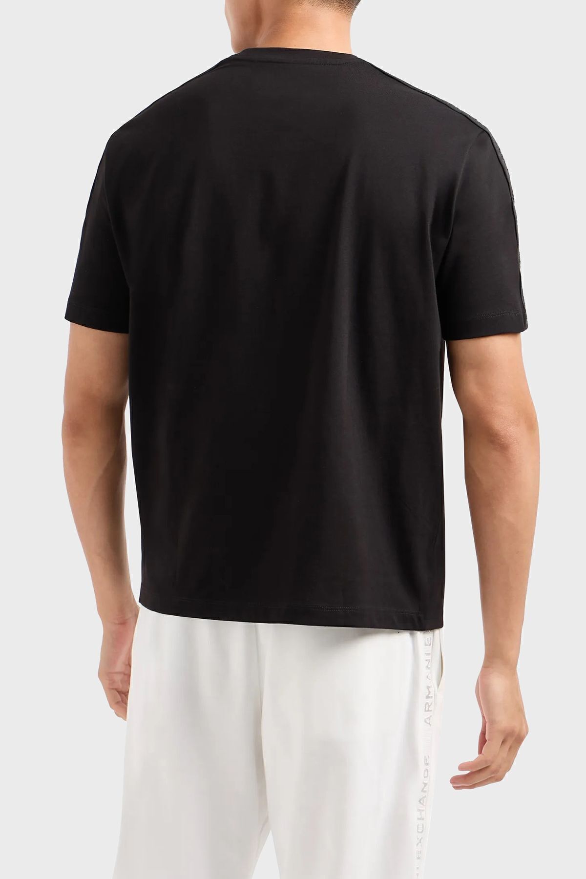 تی شرت مشکی مردانه یقه دوچرخه به طور منظم پیراهن T Tring 6dztla ZJ9JZ 1200 Armani Exchange