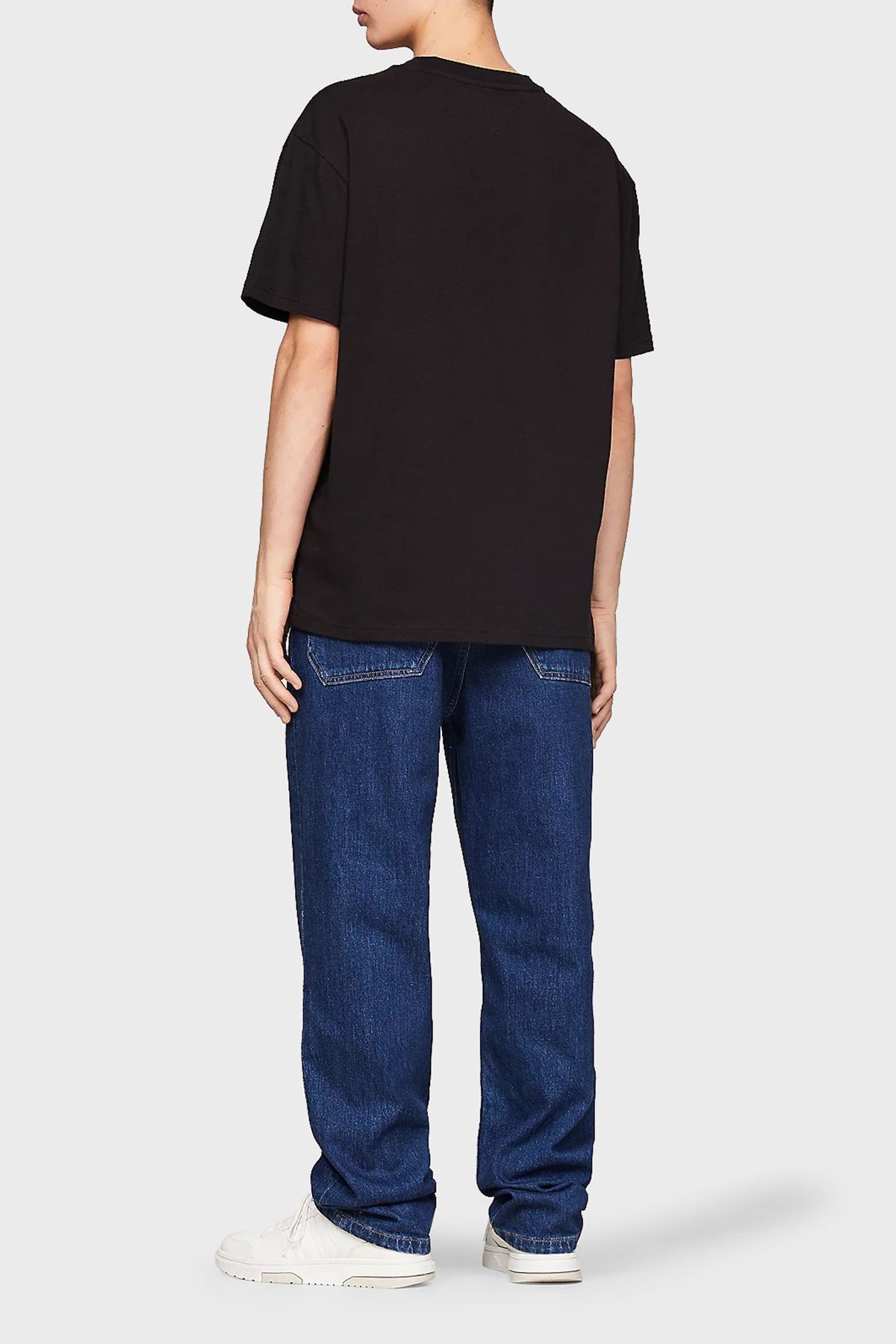 تی شرت مشکی مردانه پیراهن مناسب پنبه ای DM0DM17994 BDS Tommy Jeans