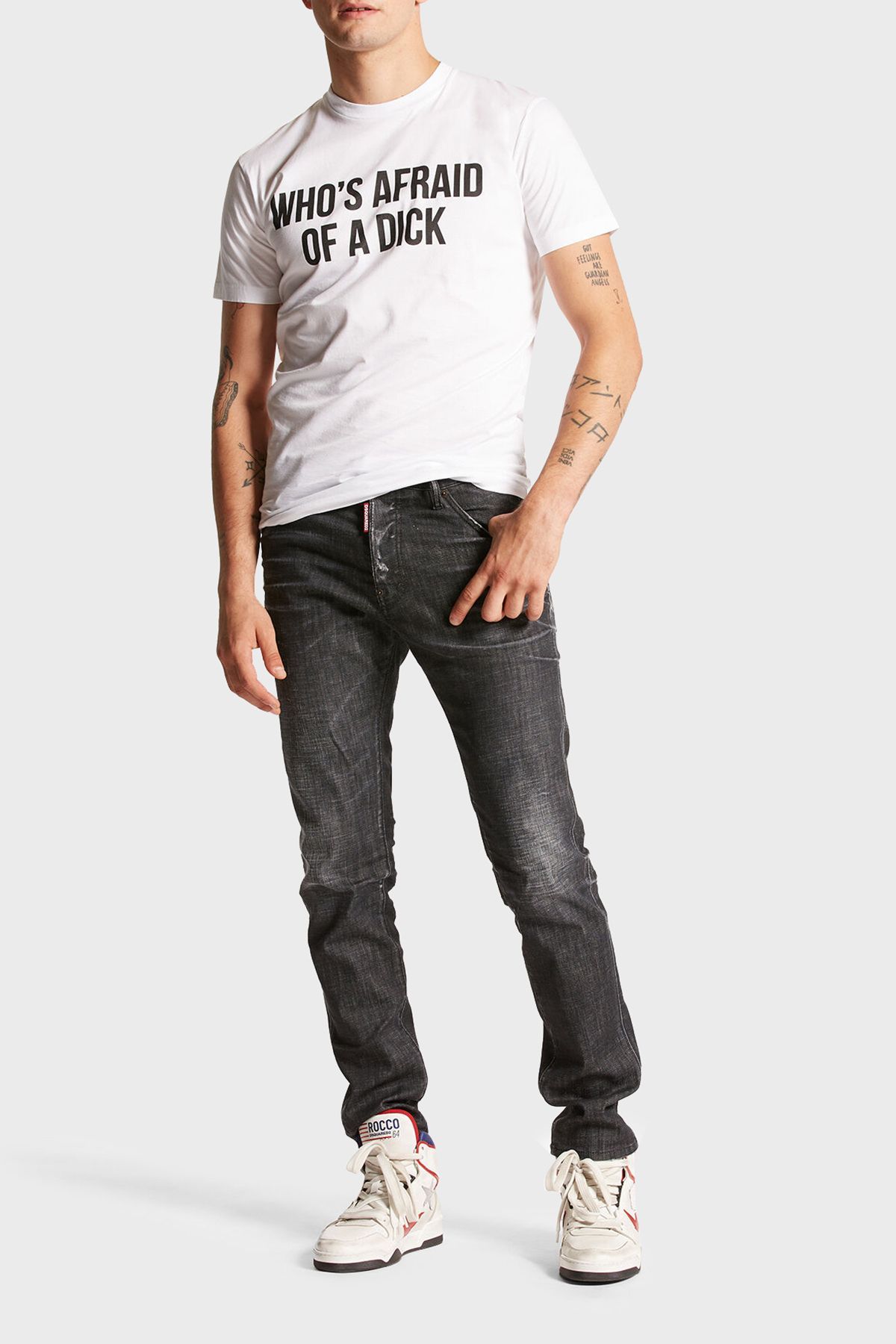 کشش نخی باریک شلوار جین مردانه جین S71LB1358 S30357 900 DSquared2