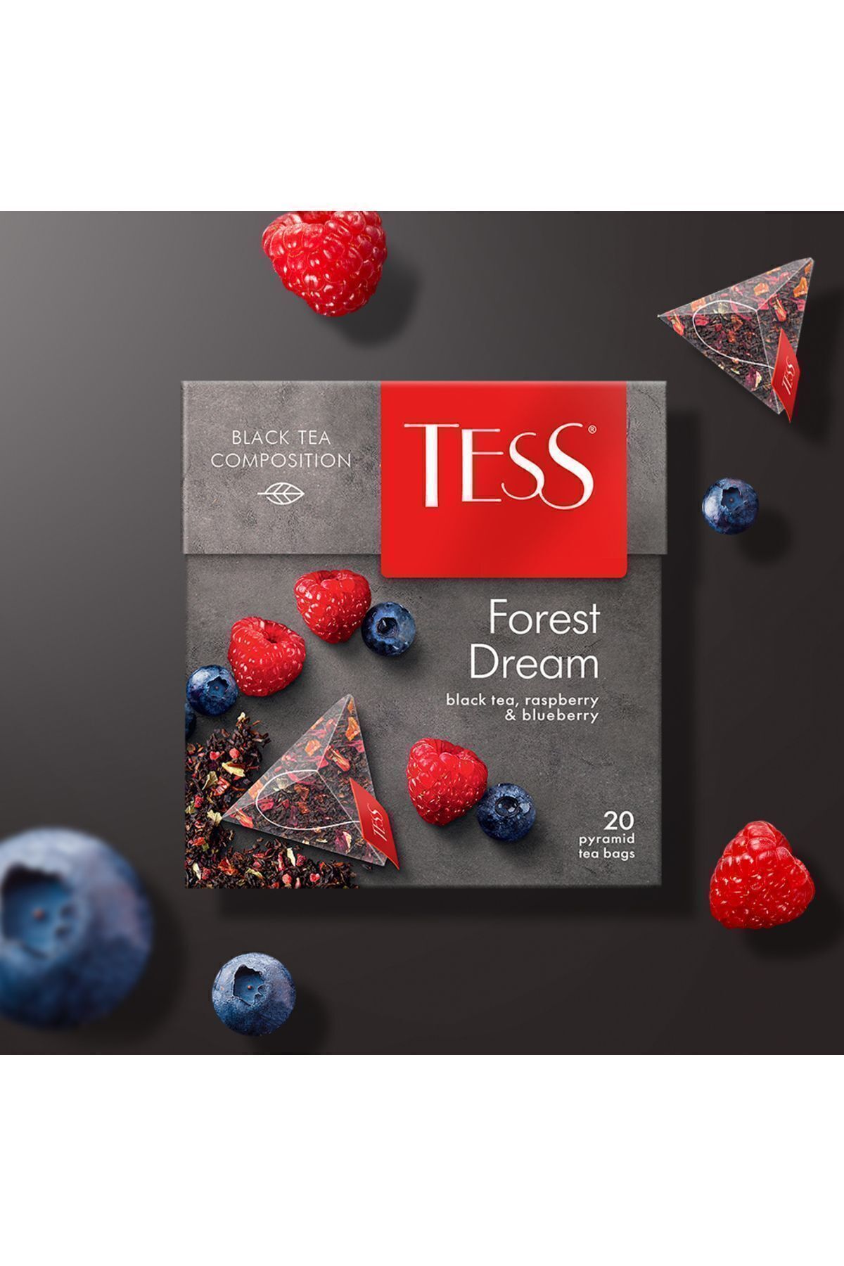 Tess-Black Tea Bag with Forest Fruits - Raspberry and Blueberry 8