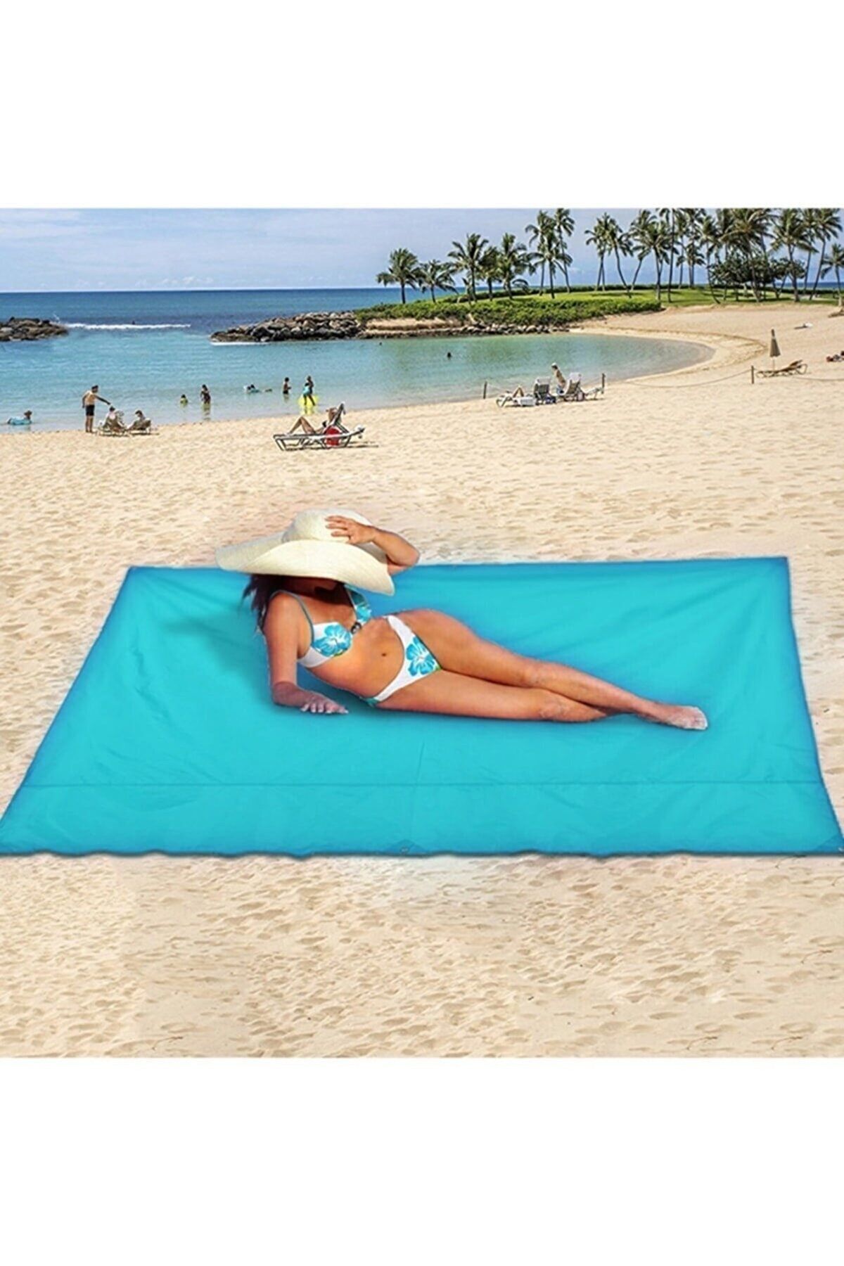 Bundera-Folding Camping Tent Canopy Sunshade Awning Tarpaulin Picnic Mat Camping Tent Beach Floor Mat 2