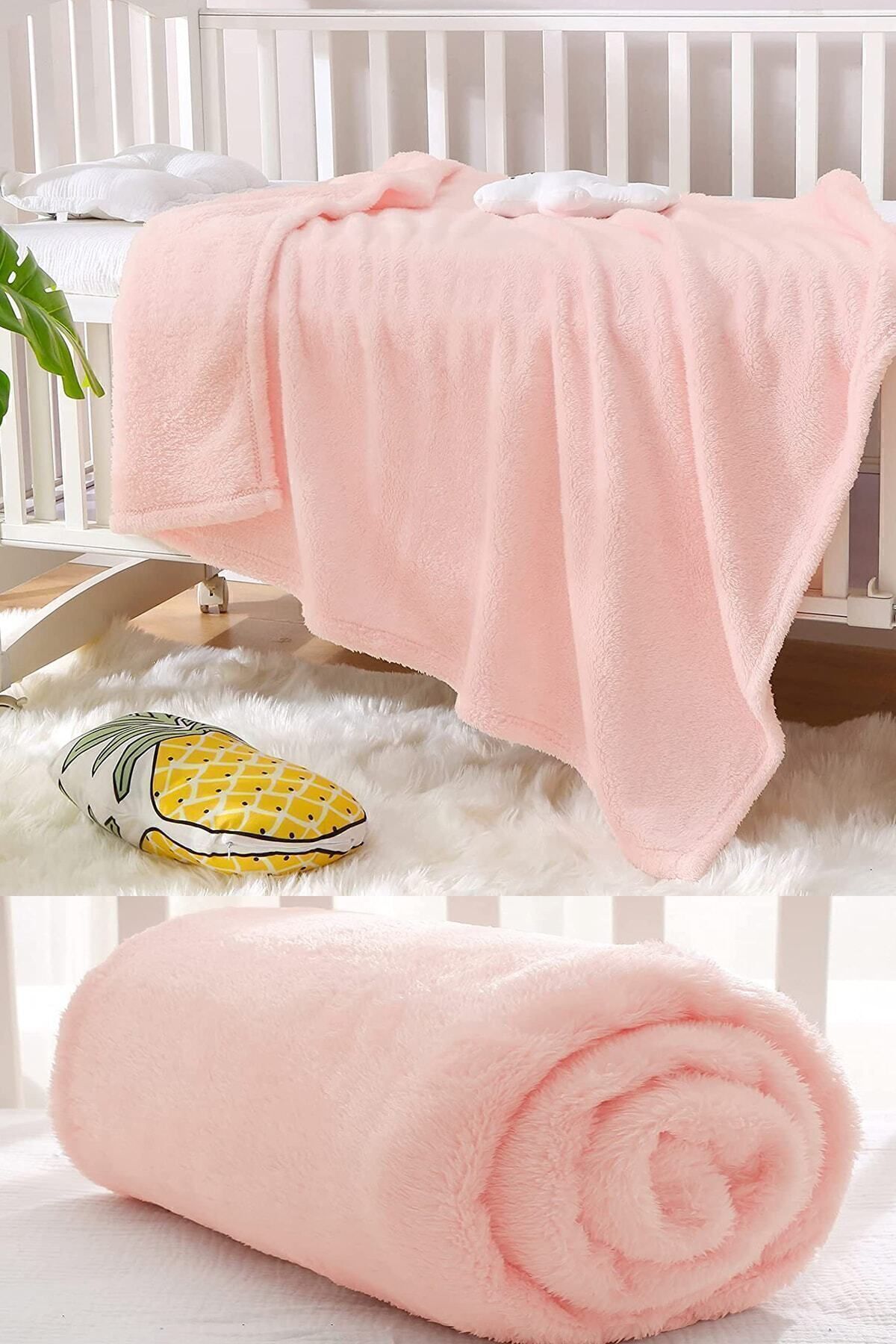 Nomi Baby Blanket Pink Newborn Baby Crib Stroller Swaddle Plush Blanket 100x120 Cm