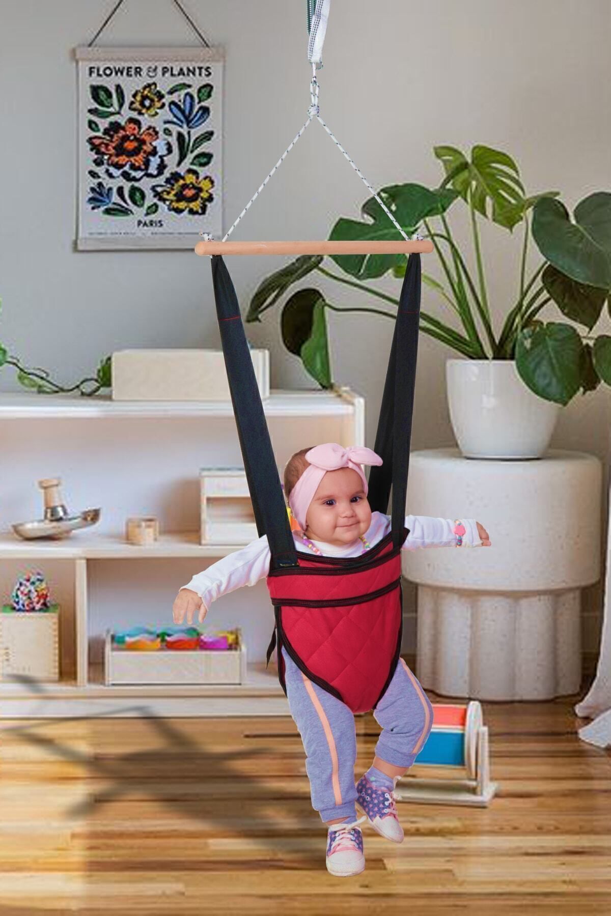 Bundeba Bella Bebek Hoppala Zıp Zıp Askılı Yaylı Yürüteç Emniyet Kemerli Tavana Asılan Yaylı Zıpzıp fotoğrafı 2 (önizleme)