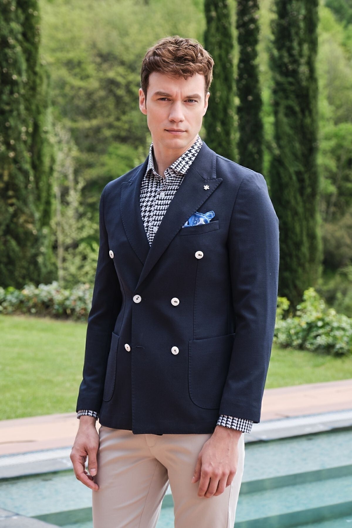 ژاکت مردانه آبی سرمه ای Morven | 23MS002025 اورجینال - تصویر 3