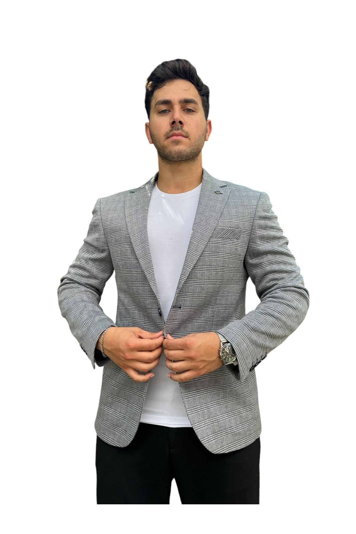 ژاکت مردانه آبی Luisero | 1474 اورجینال - تصویر 5