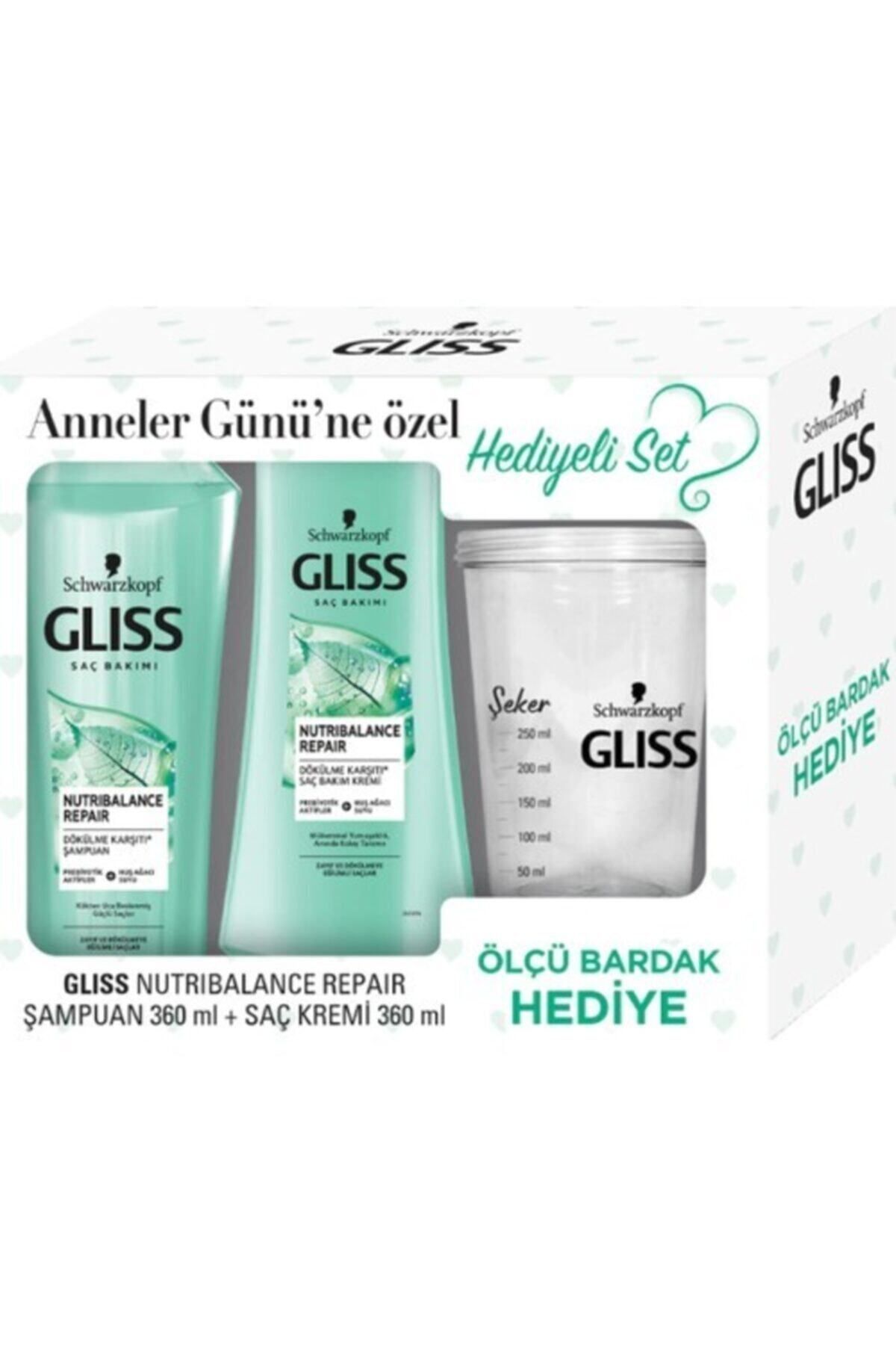 Gliss-Nutribalance 360 ml Shampoo and Conditioner Set + Size Cup 1