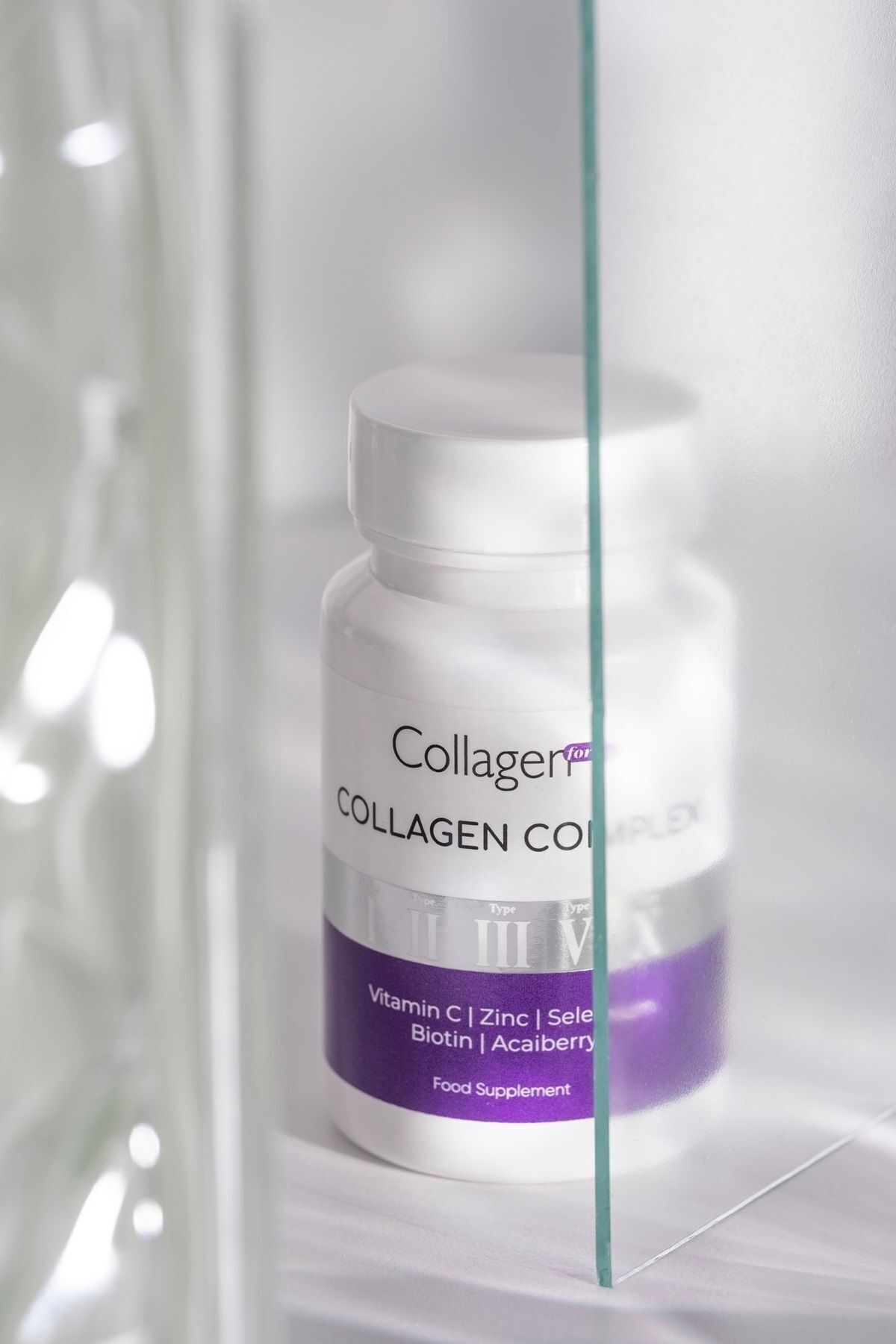 Collagen Forte Platinum-5 Types Collagen Complex Type 1,2,3.5, And Type 10 Biotin, Zinc, Selenium, Vitamin C & Acae, 90 Tablets 6