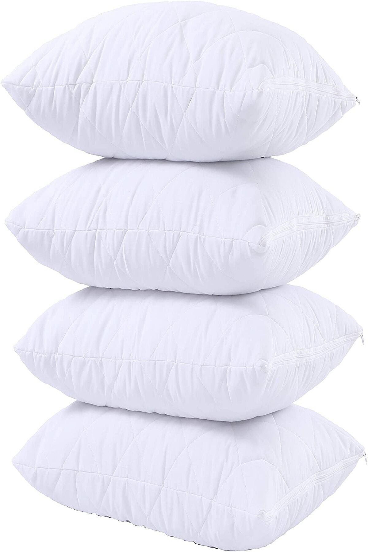 Formeya-4 ks 100% bavlnené prešívané ochranné puzdro na vankúš - súprava obliečok na vankúše na zips 50x70 cm 3