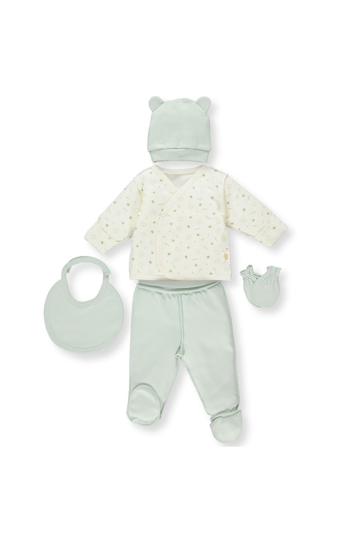 Bebetto ست 5 تکه زیبین INTERLOK ORGANIC ORGANIC PURE TEDDY Z849