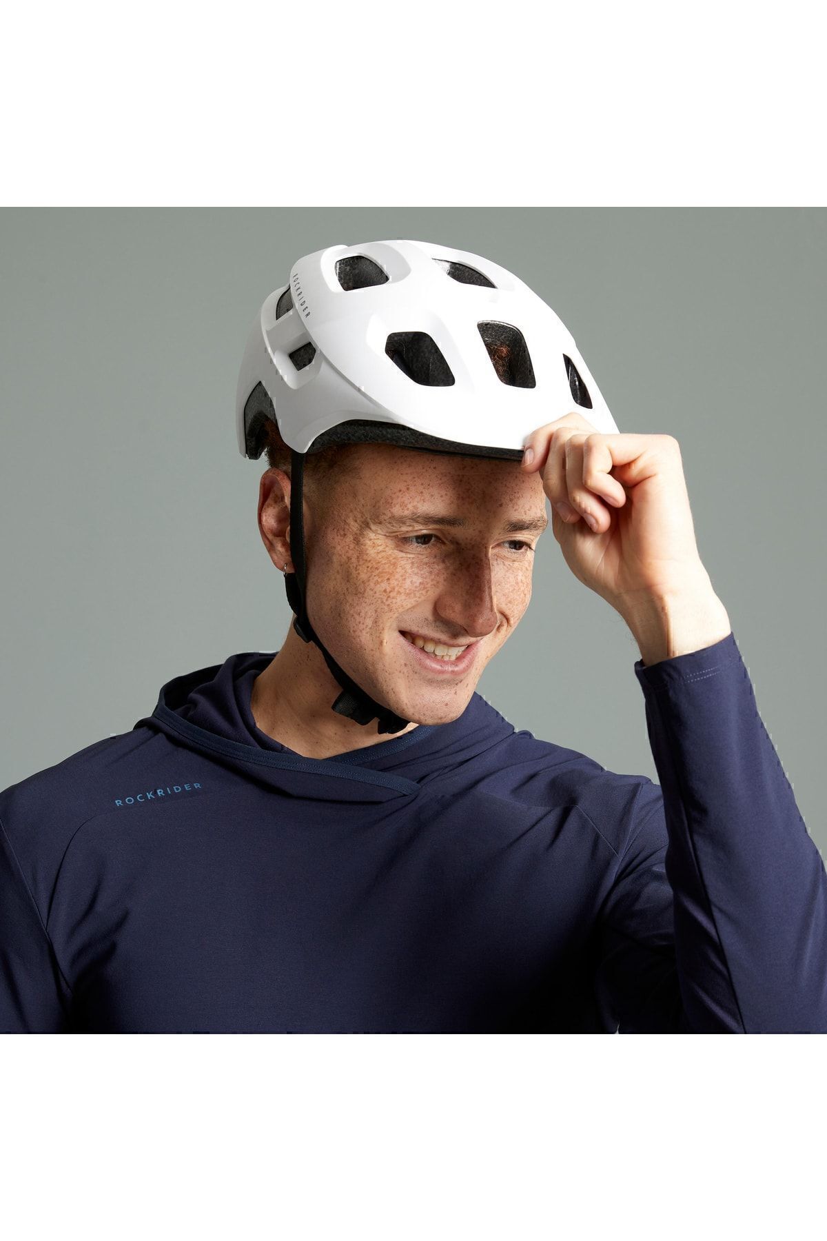 Decathlon Rockrider Mountain Bike Helmet White Expl 100 Trendyol