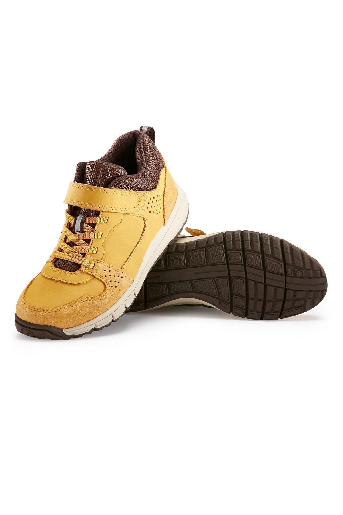 کفش پیاده روی زرد دخترانه و پسرانه بچگانه كتانى ورزشی انه مدل Protect 560 Decathlon