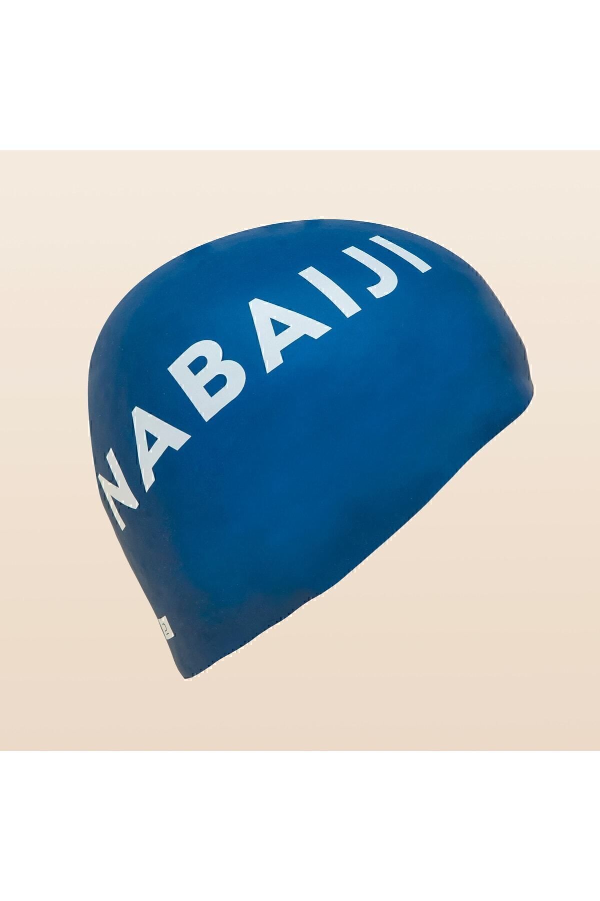 Decathlon-قبعة سباحة من السيليكون من Nabaiji - 500 موديل مع شعار / أزرق 4