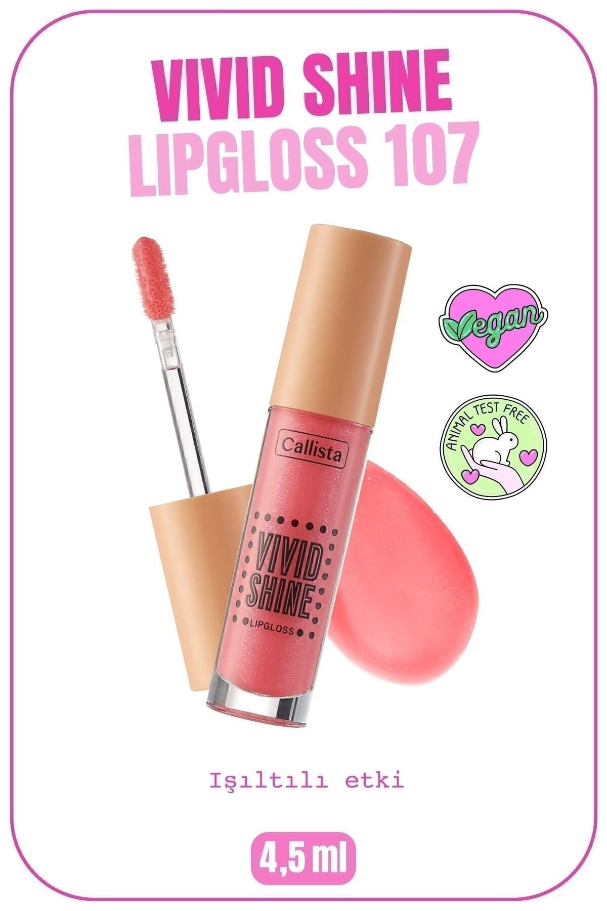 Callista برق لب براق و مرطوب کننده ویوید شاین - 107 Playdate Pink - صورتی — تصویر LGL ویوید شاین