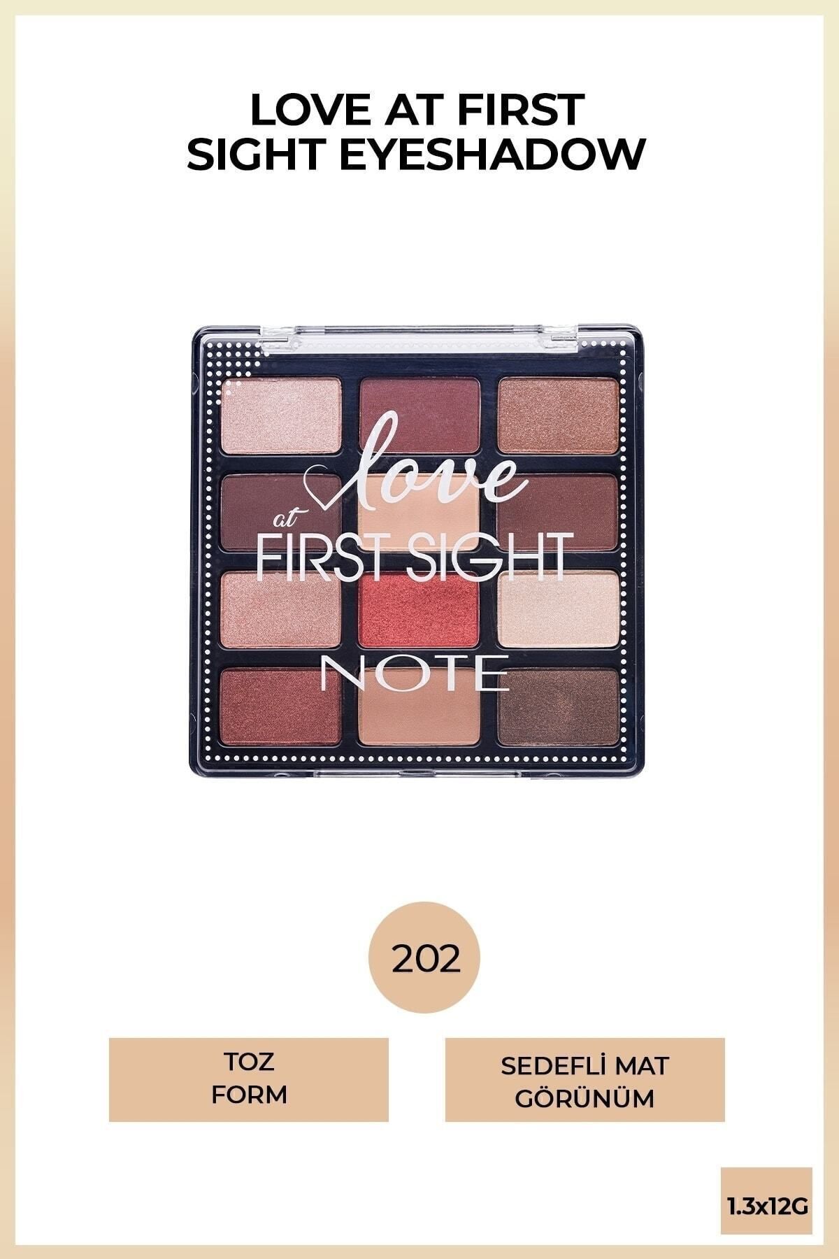 NOTE-Love at First Sight Eyeshadow Matte and Shimmer Powder Eyeshadow Palette - 202 Instant Lovers 1