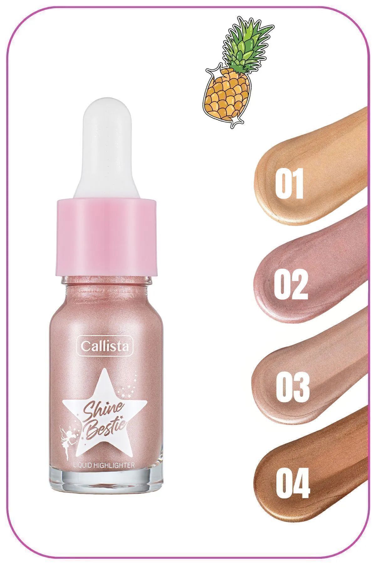 Shine Bestie Highlighter Işıltılı Likit Aydınlatıcı - 02 Mystic Pixie — بژ HGL SHINE BESTIE — تصویر 4 از 4