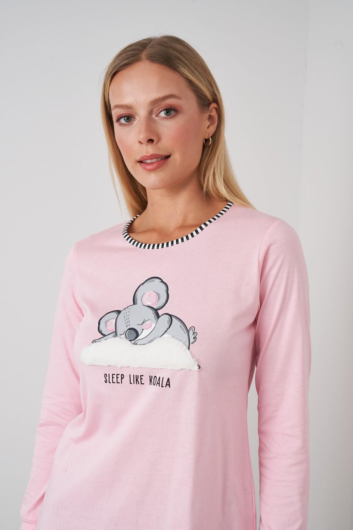 PJS-24506 Set pijama în dungi pentru femei 6
