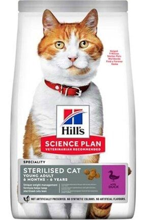 Hills Sterilised Ördekli Kısırlaştırılmış Yetişkin Kedi Maması 1,5 Kg 004568M